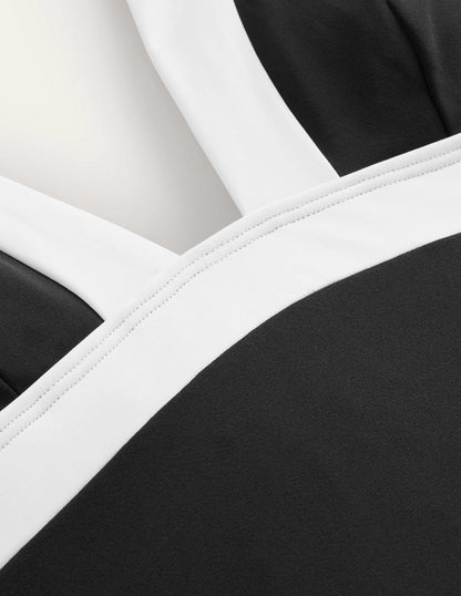Ithaca Halter Swimsuit-Black Colourblock-8