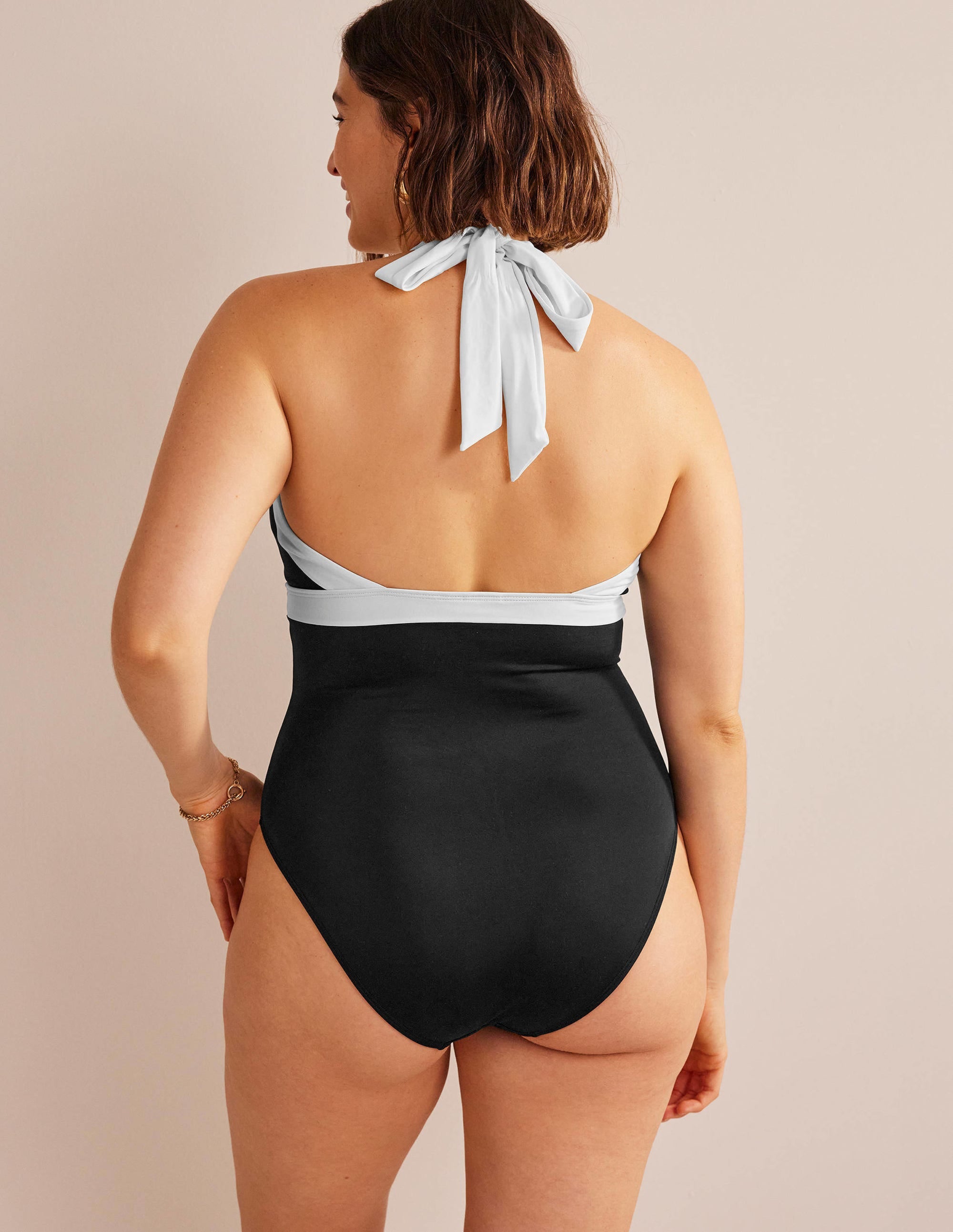 Ithaca Halter Swimsuit-Black Colourblock - Image 6
