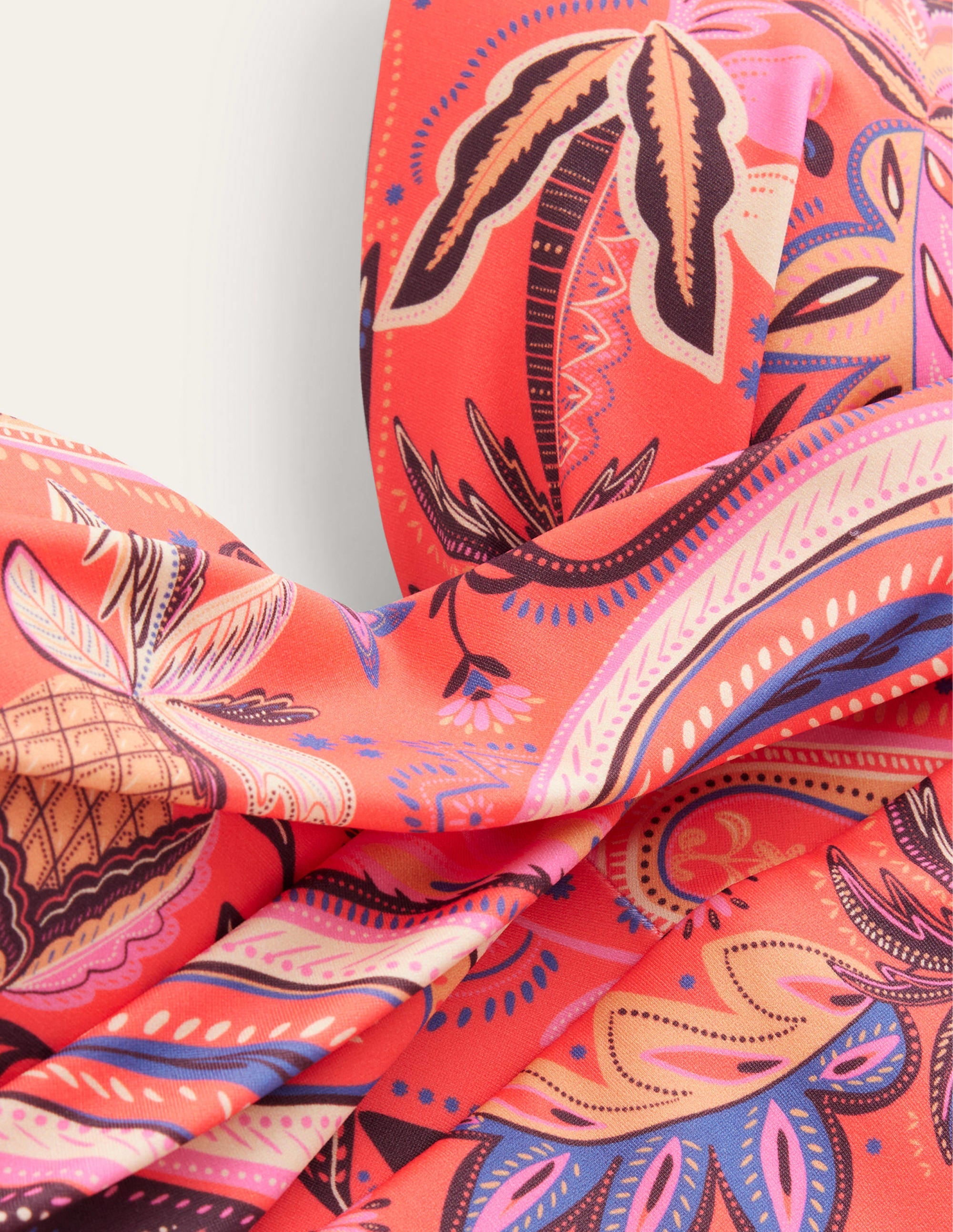 Capri Cup-size Swimsuit-Coral, Paradise Paisley - Image 3
