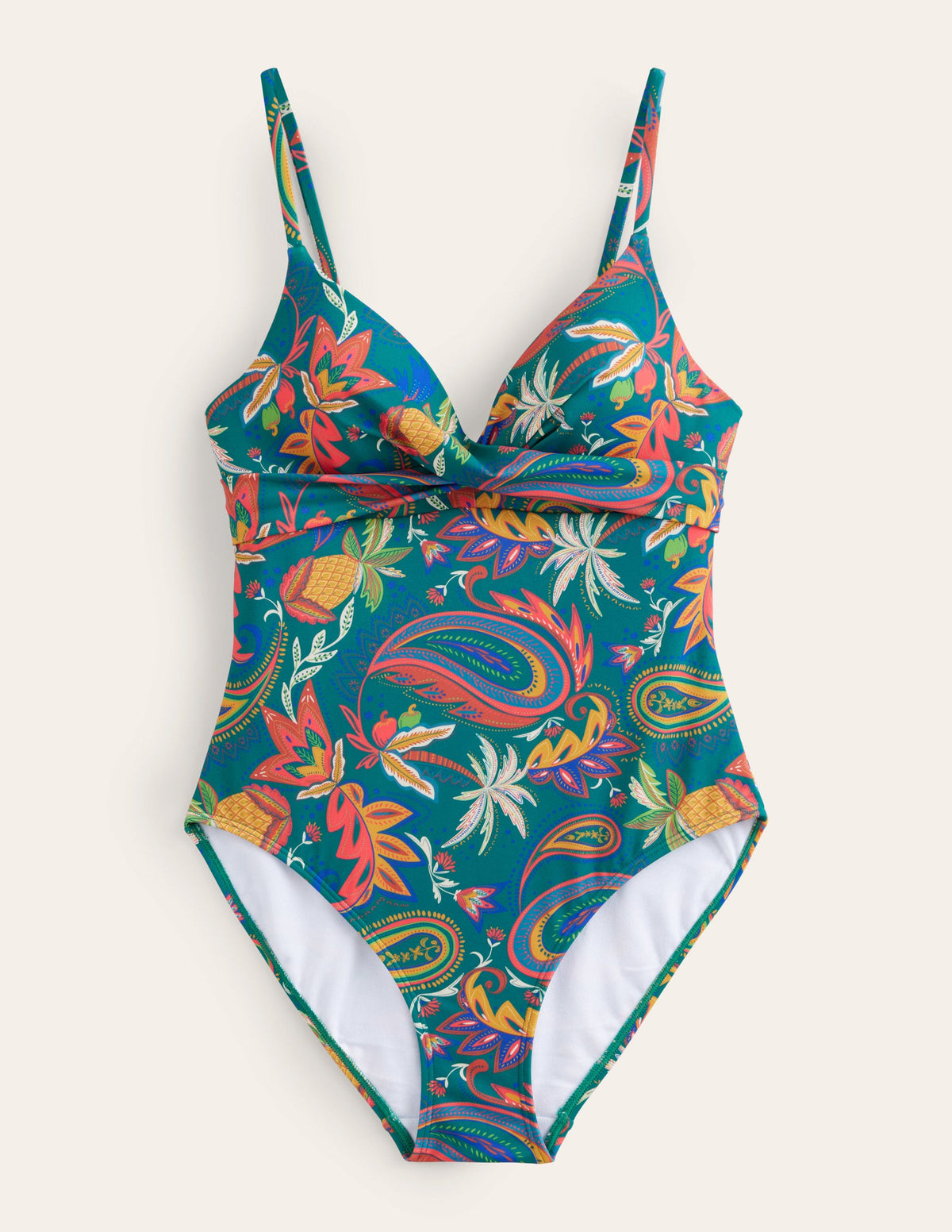 Capri Cup-size Swimsuit-Emerald, Paradise Paisley-5