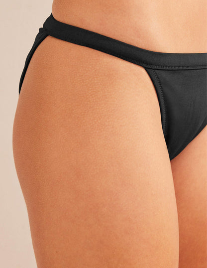Tanga Bikini Bottoms-Black-2
