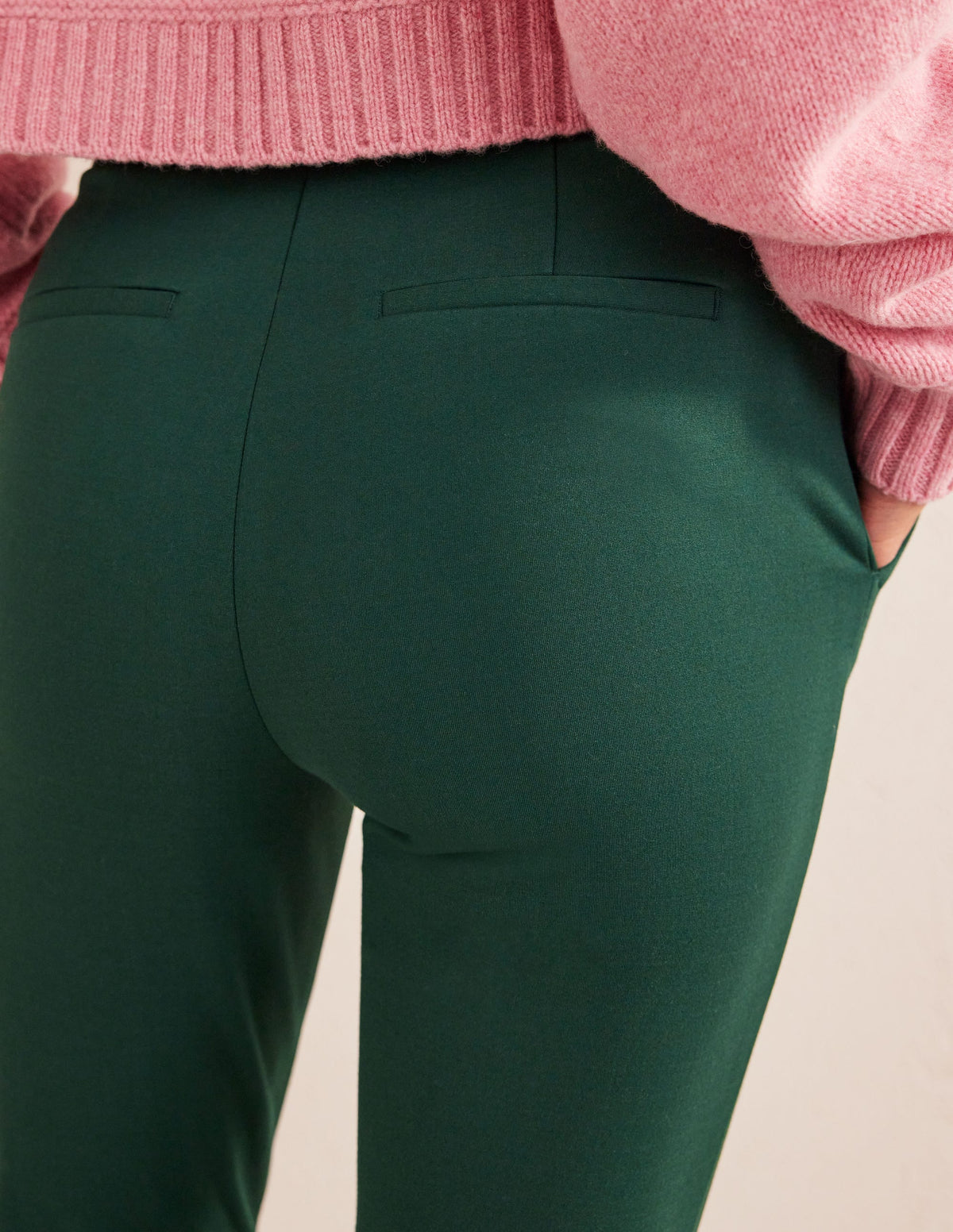 Hampshire 7/8 Ponte Trousers-Emerald Night - Image 2