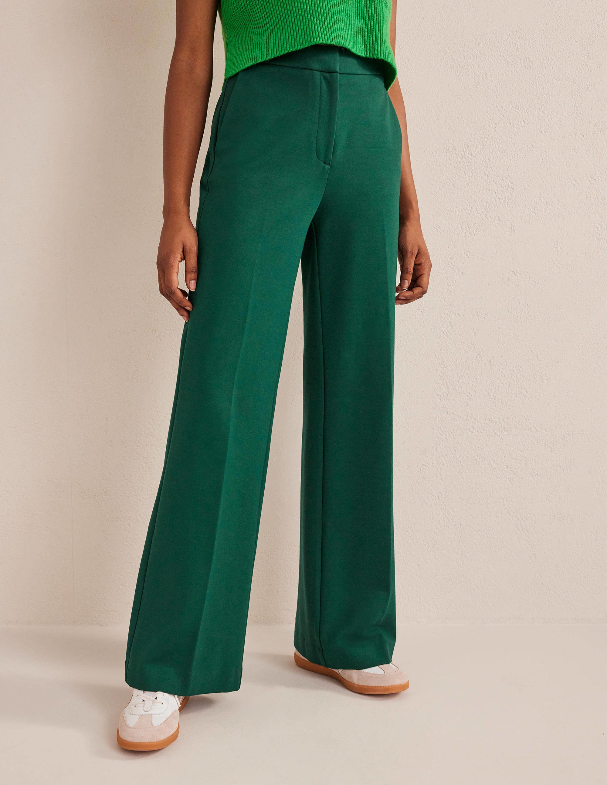 Westbourne Ponte Trousers-Emerald Night - Image 5