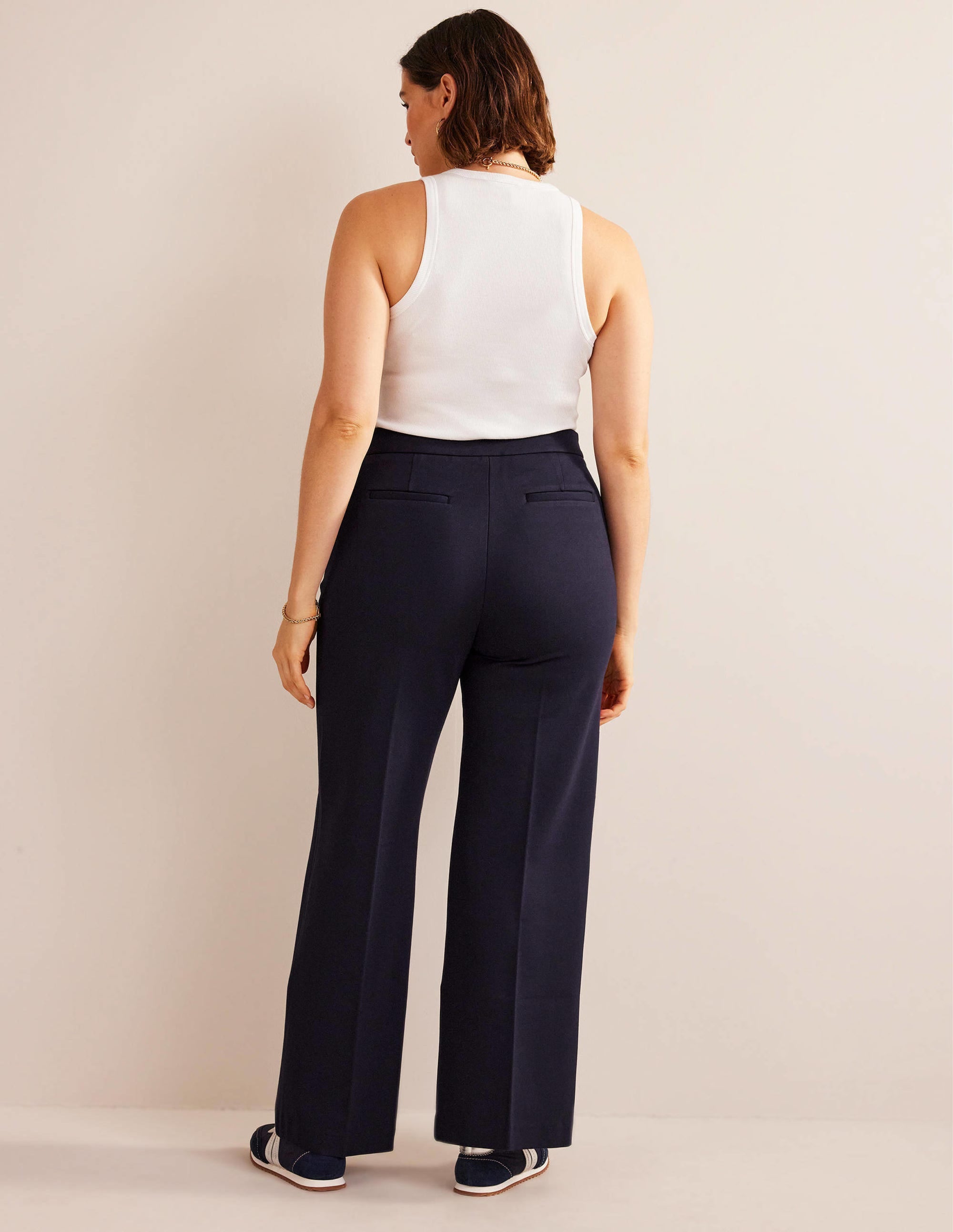 Westbourne Ponte Trousers-Navy - Image 6