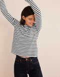 Bea Long Sleeve Breton-Ivory, Black