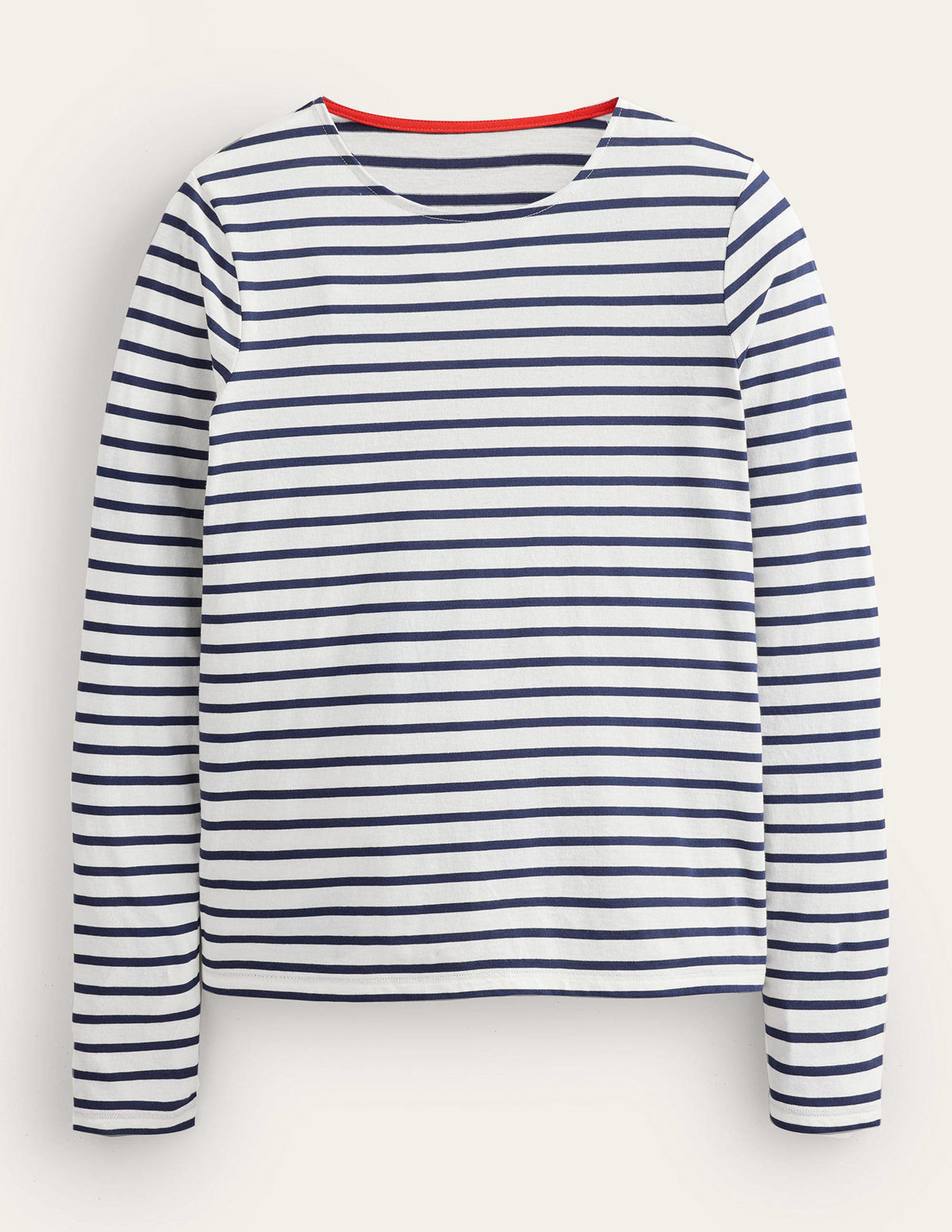 Bea Long Sleeve Breton-Ivory, Navy - Image 5
