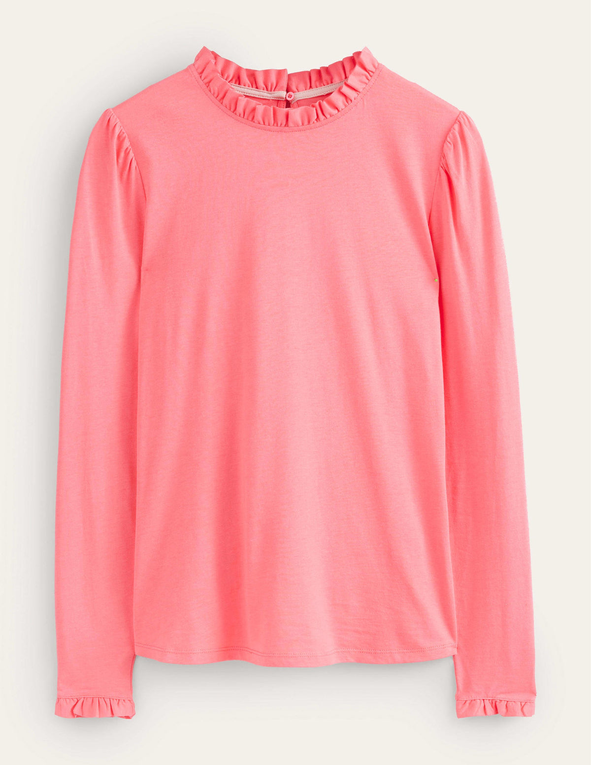 Supersoft Frill Detail Top-Coral-5
