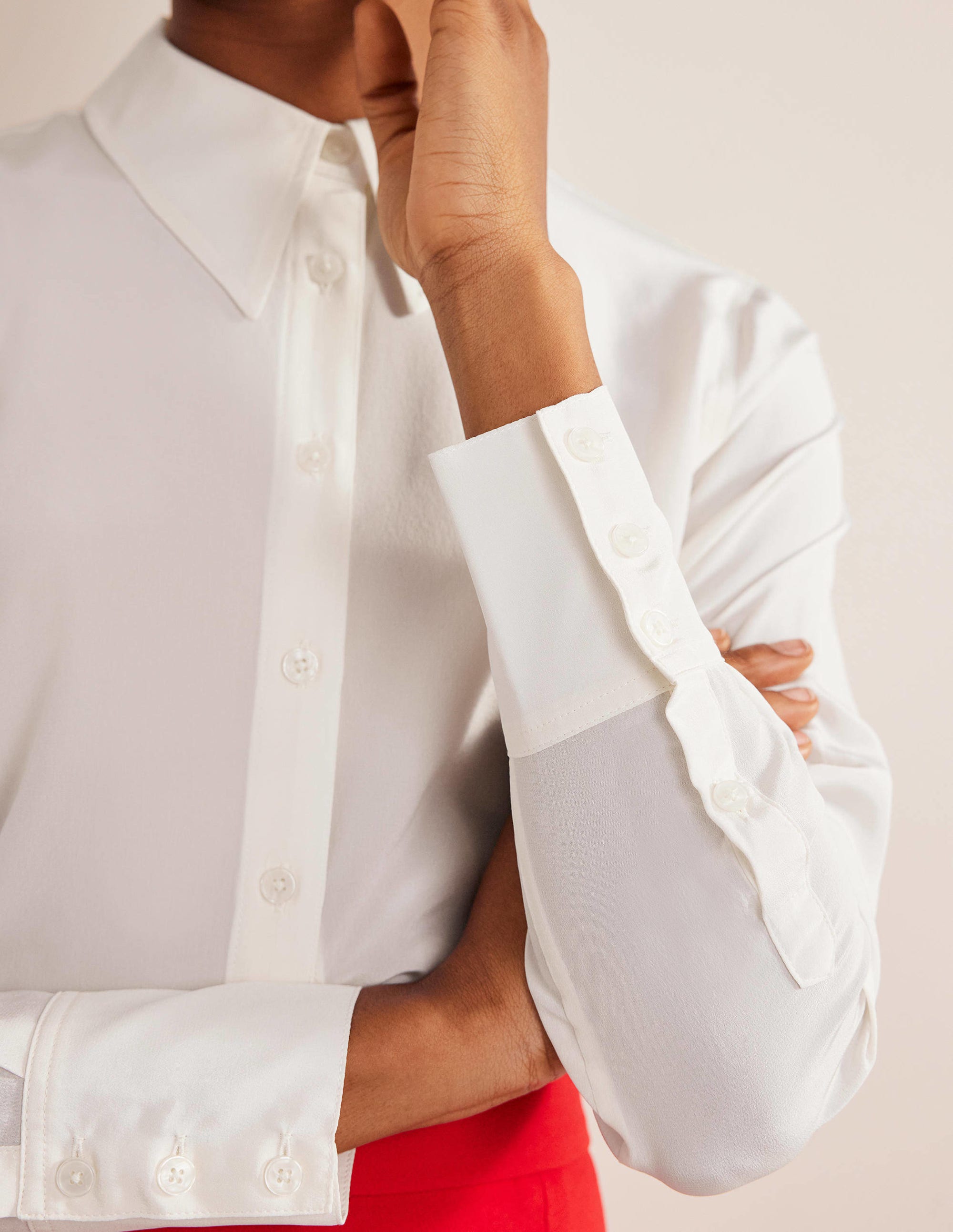 Silk Shirt-Ivory - Image 4