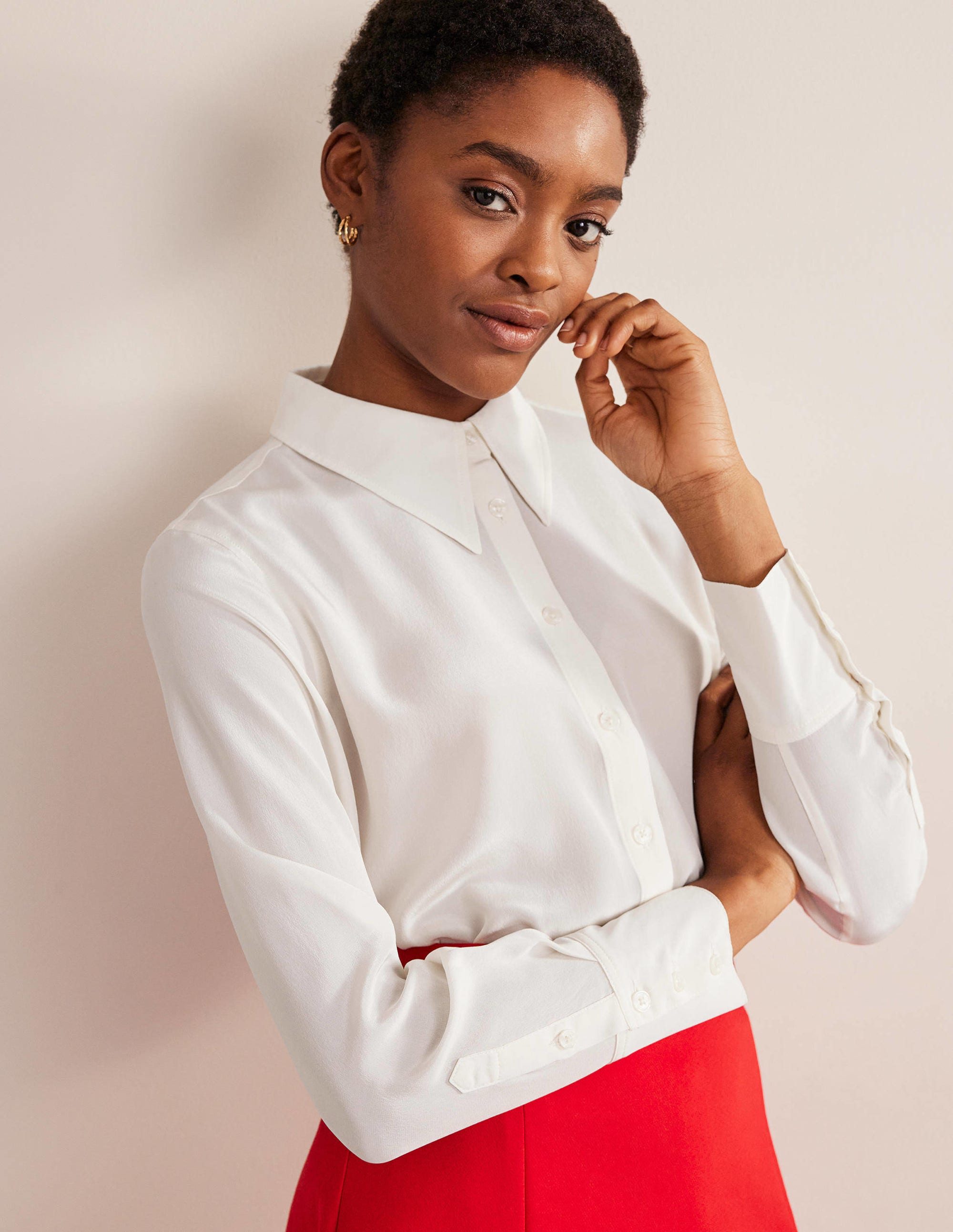 Silk Shirt-Ivory - Image 7