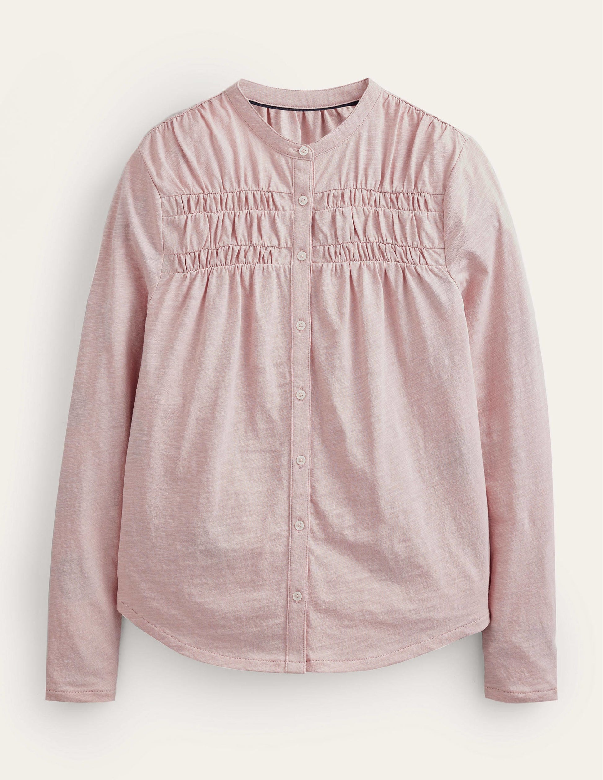 Ruched Yoke Detail Shirt-Milkshake-5