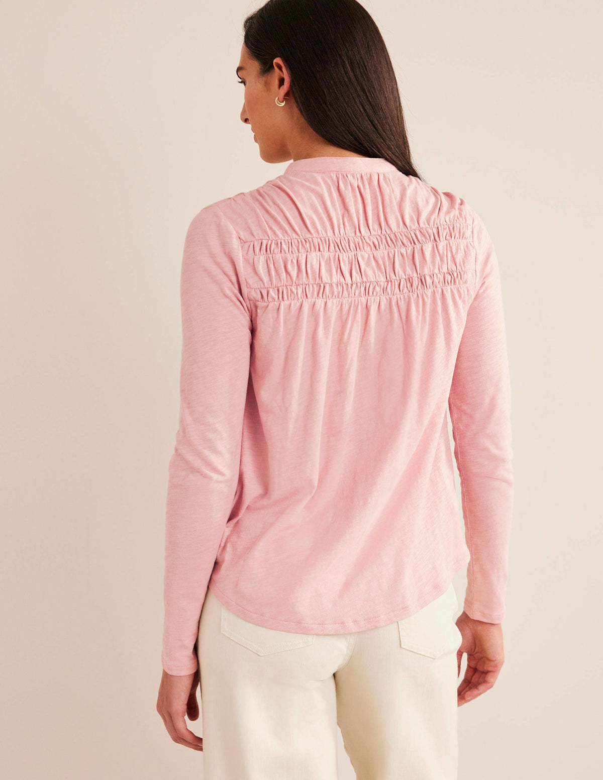 Ruched Yoke Detail Shirt-Milkshake-3