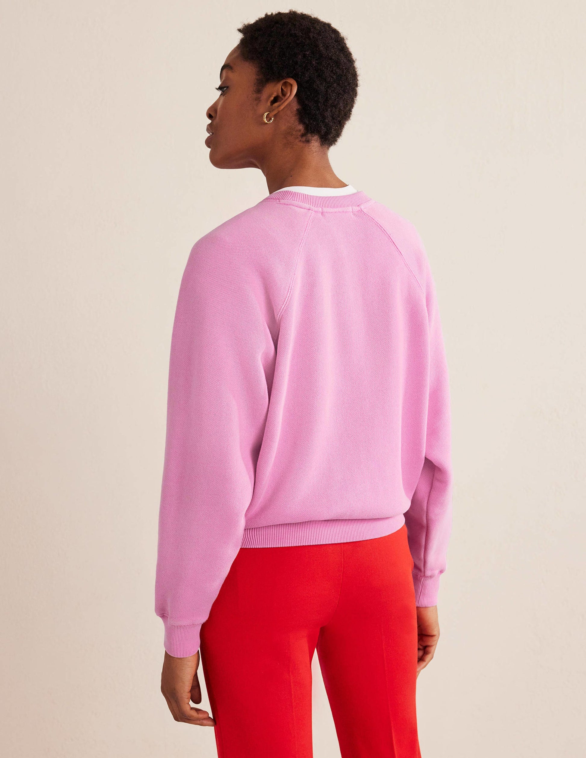 Relaxed Raglan Sweatshirt-Wild Orchid-3