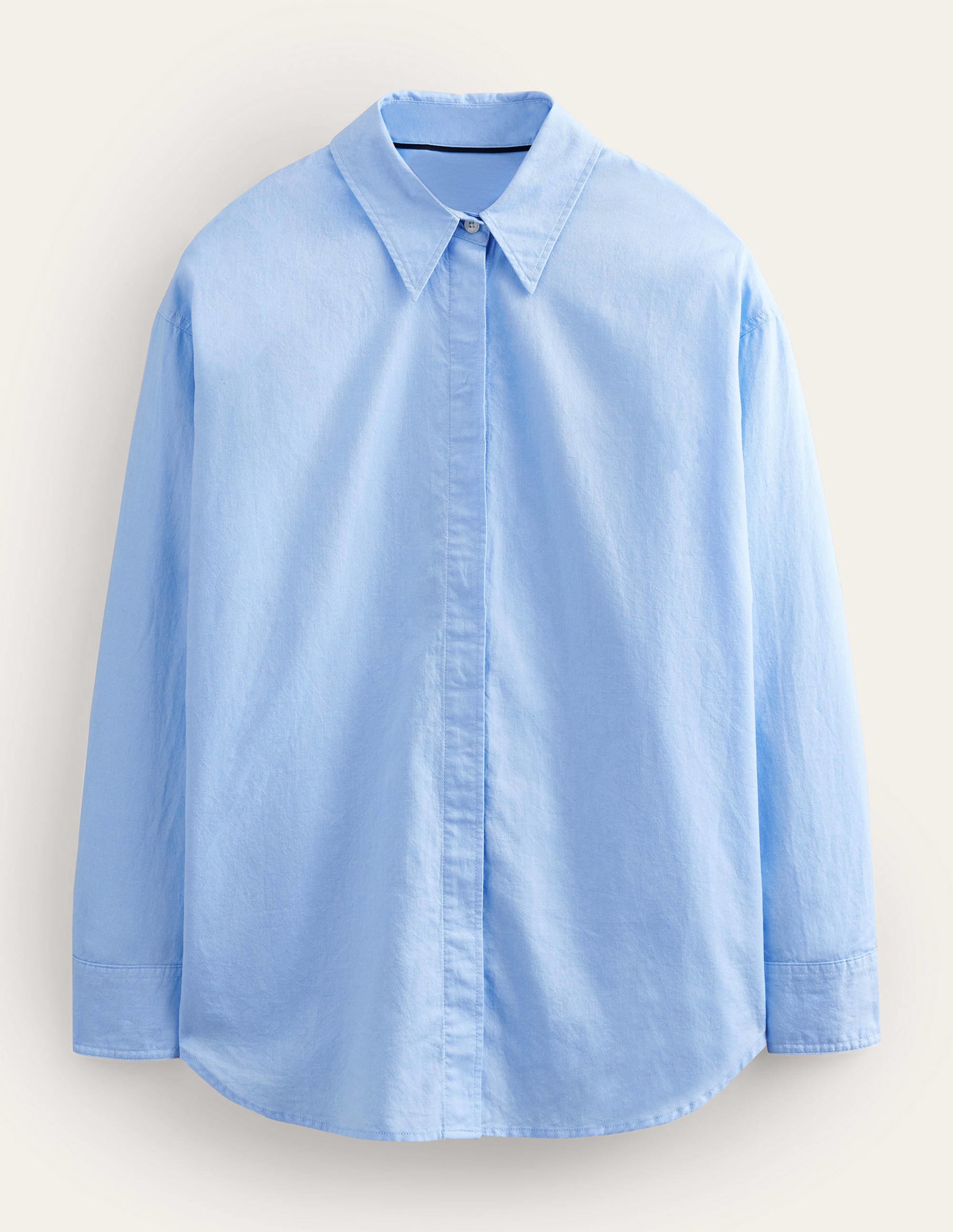 Oversized Cotton Shirt-Chambray Oxford - Image 5
