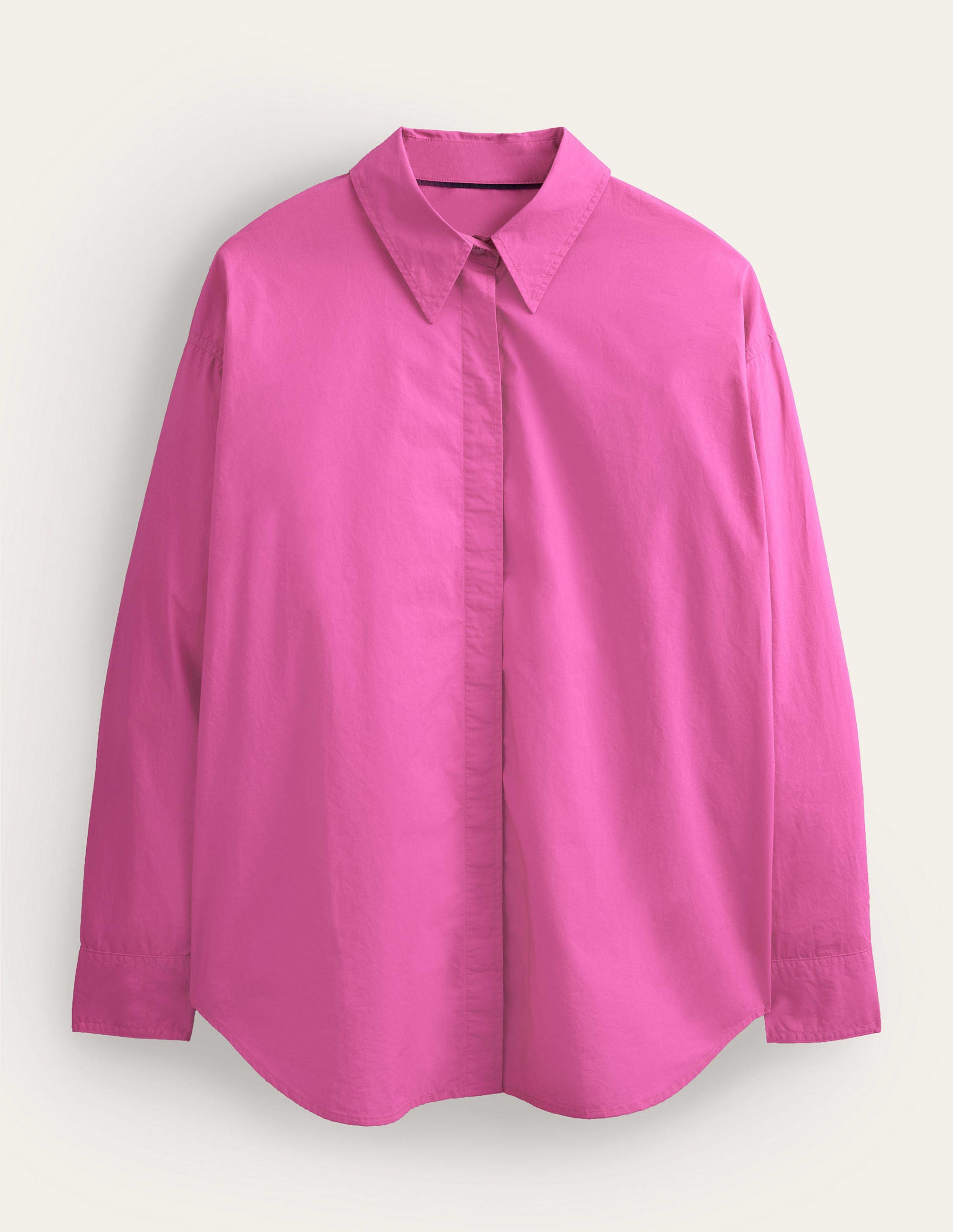 Oversized Cotton Shirt-Fuchsia Fedora - Image 6