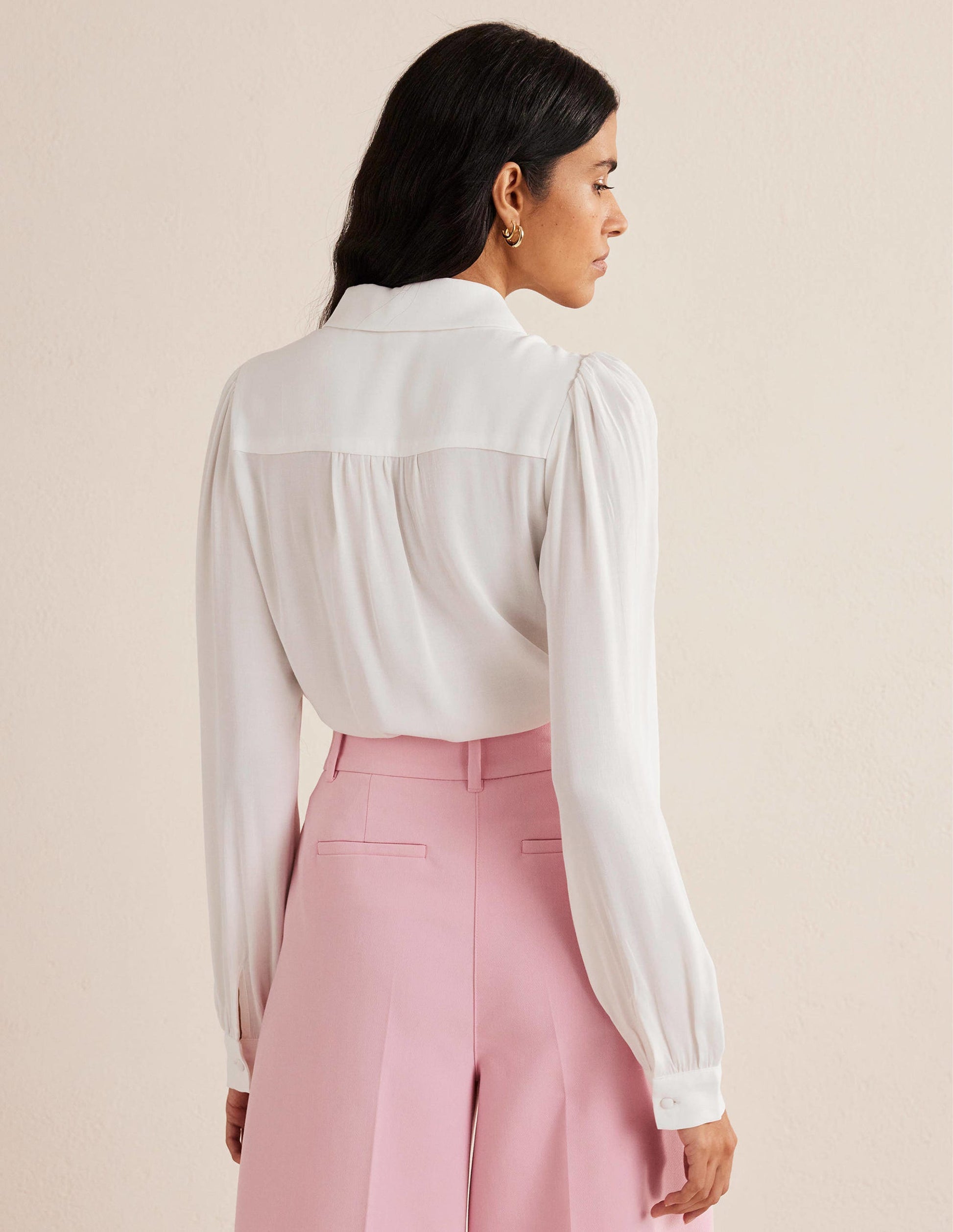 Lace Bib Blouse-Ivory-3