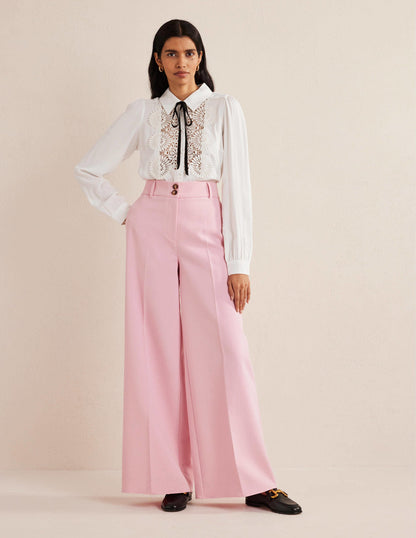 Lace Bib Blouse-Ivory-5