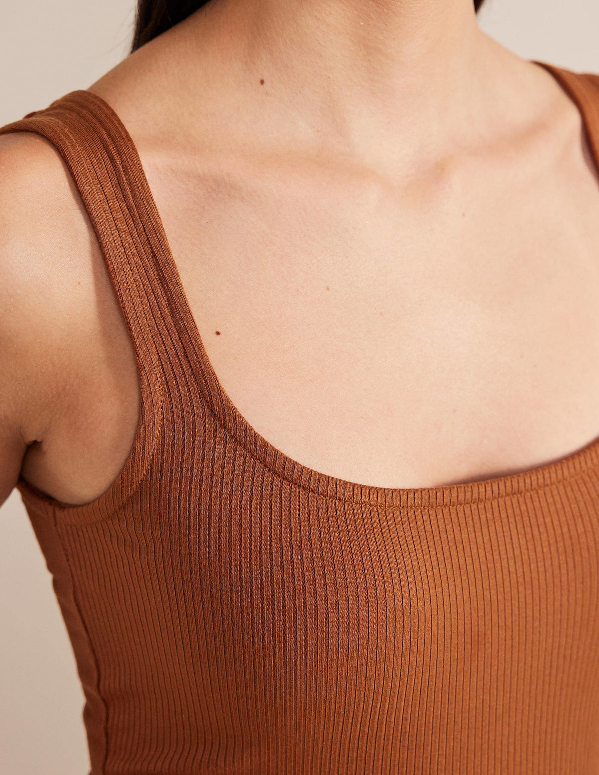 Soft Ribbed Vest-Pumpkin-2