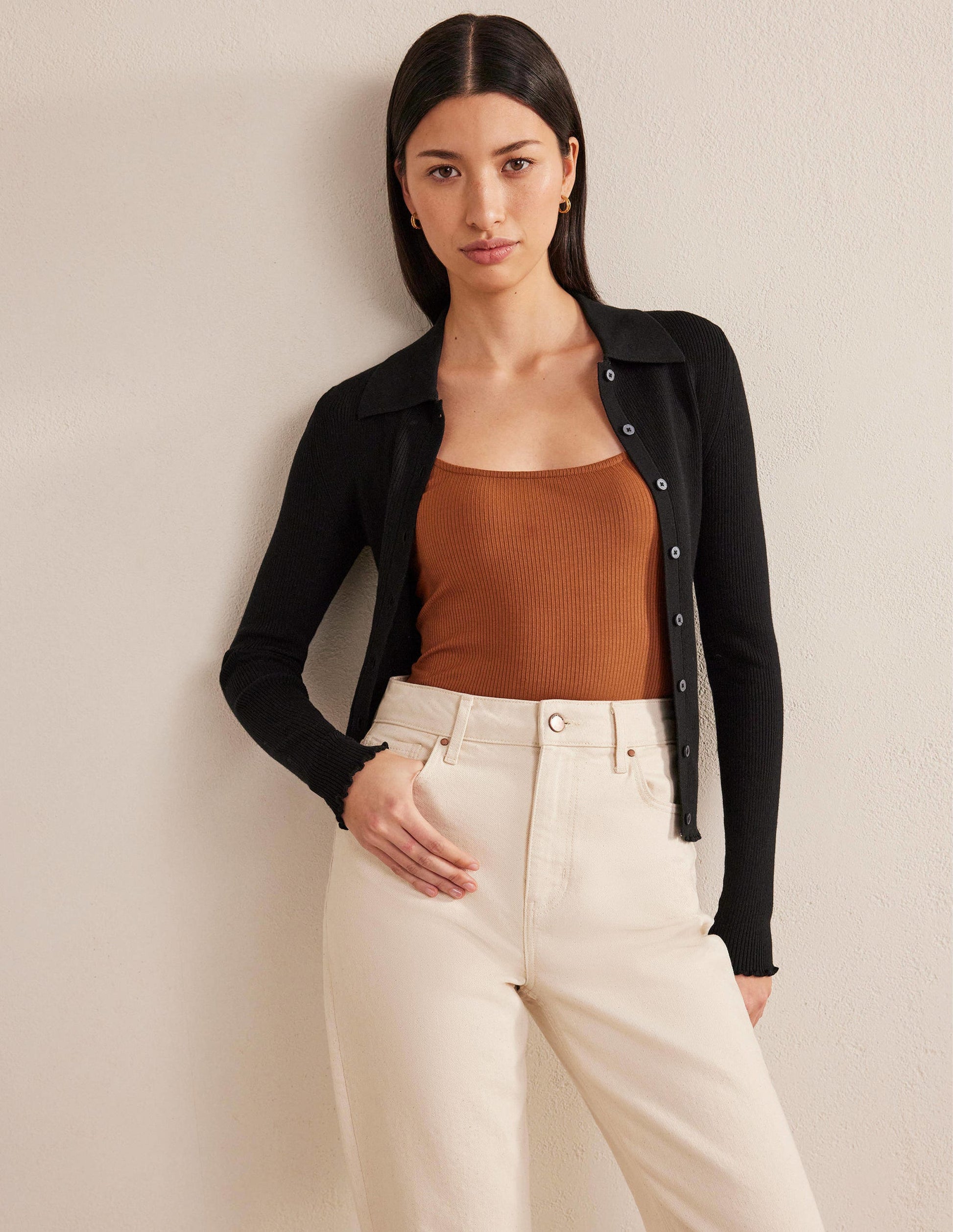 Soft Ribbed Vest-Pumpkin-4