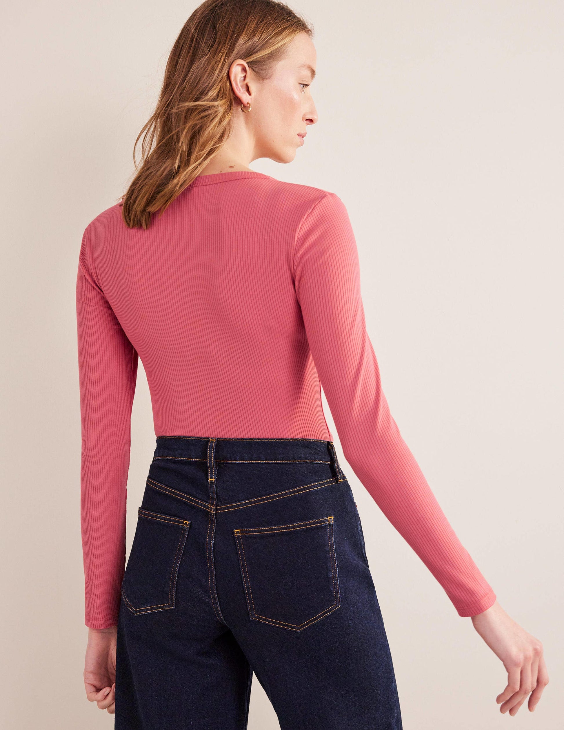 Soft Ribbed Scoop Neck Top-Fox-3