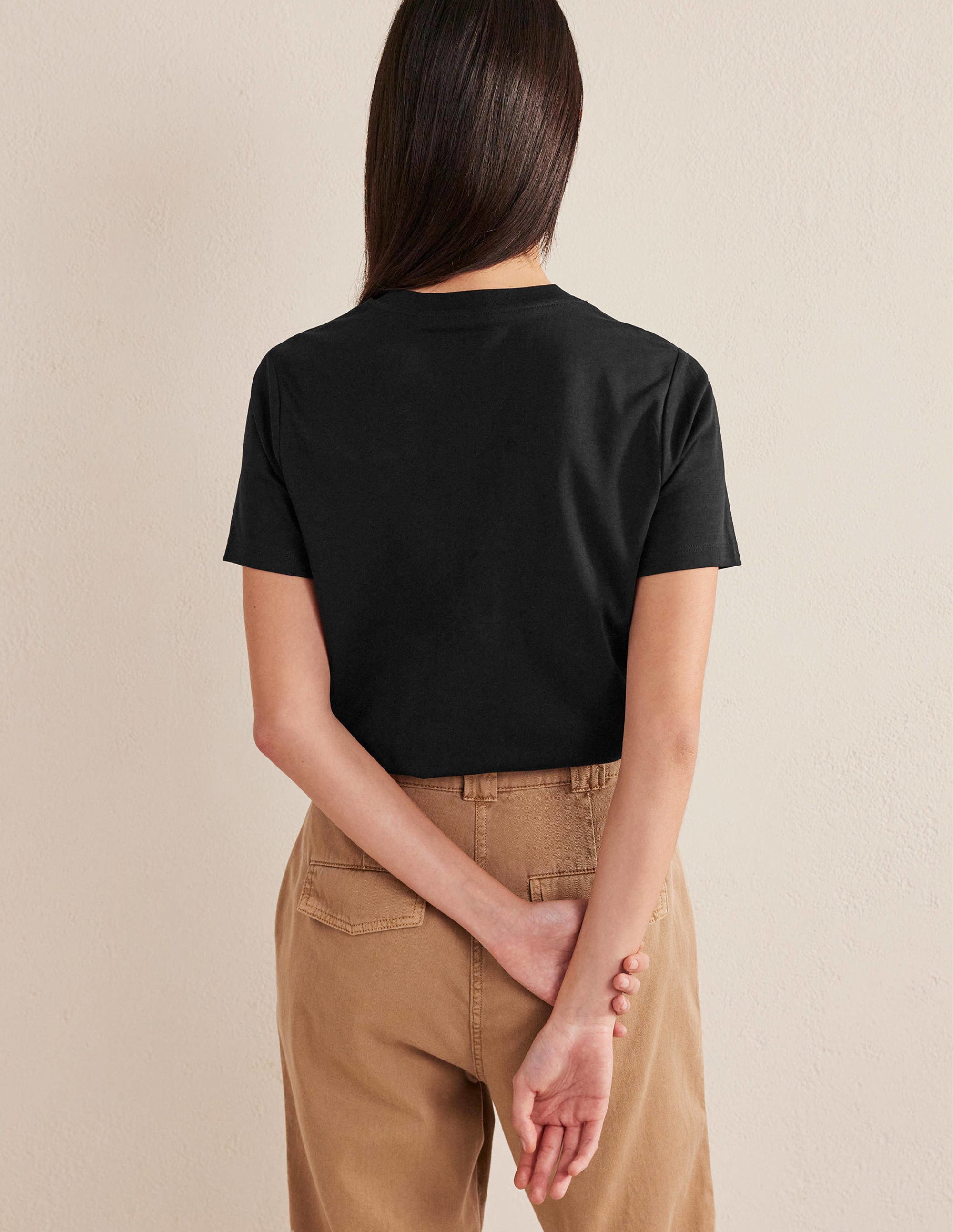 Perfect Cotton T-Shirt-Black - Image 3