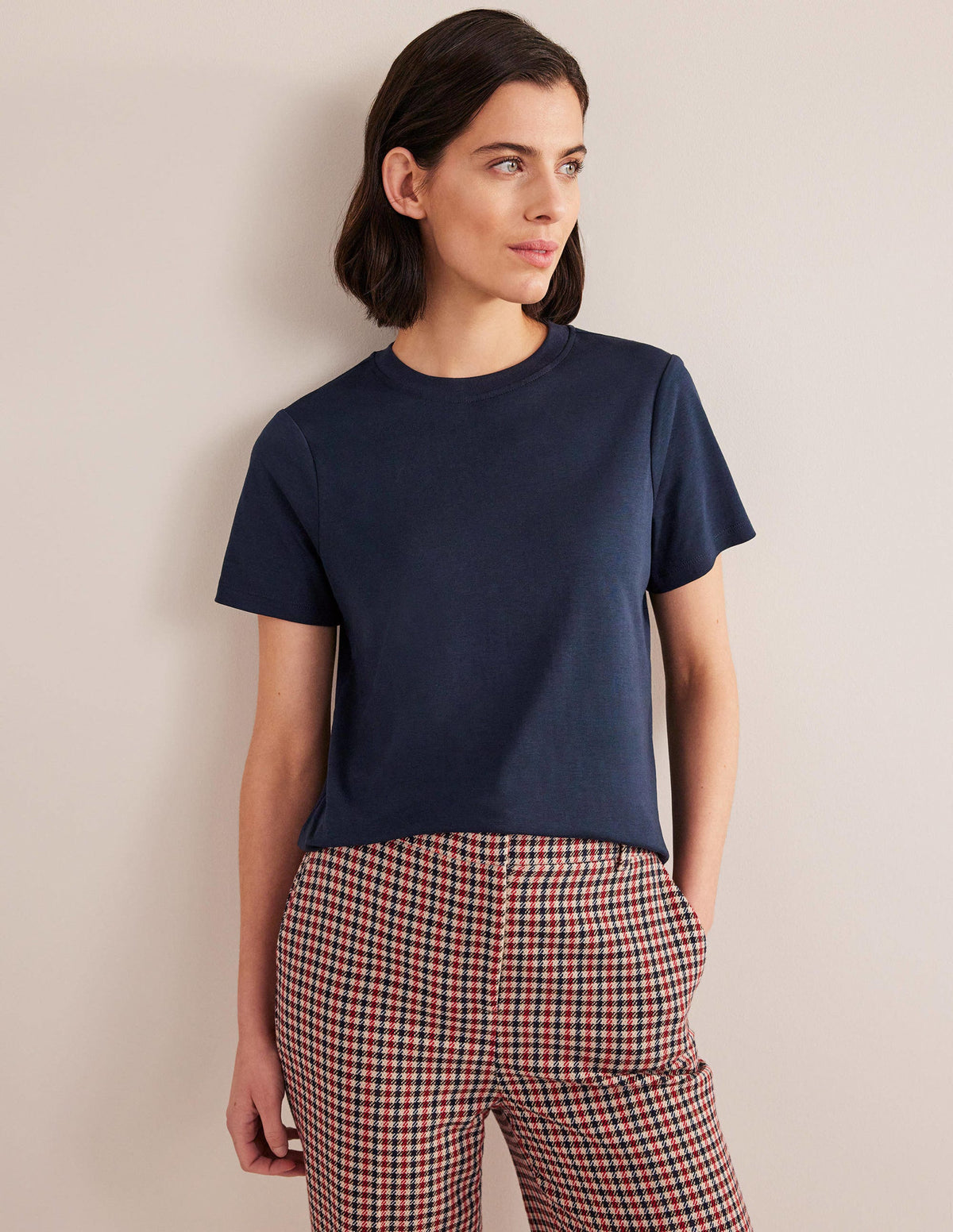 Perfect Cotton T-Shirt-Navy - Image 1