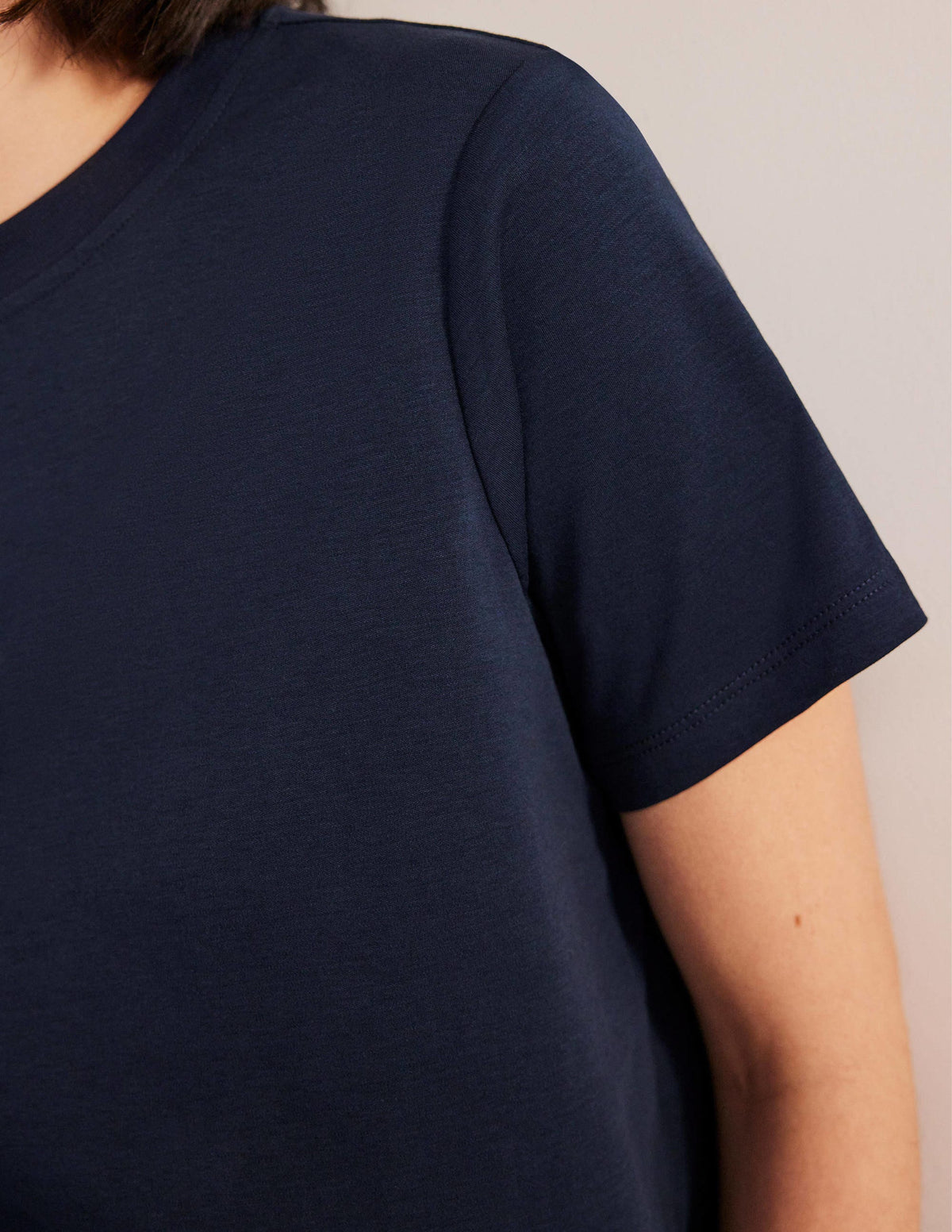 Perfect Cotton T-Shirt-Navy - Image 2
