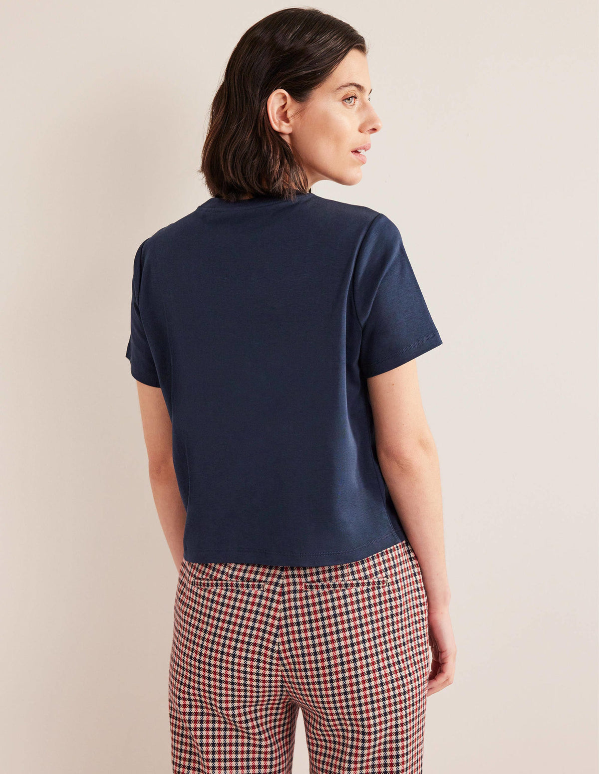 Perfect Cotton T-Shirt-Navy - Image 3