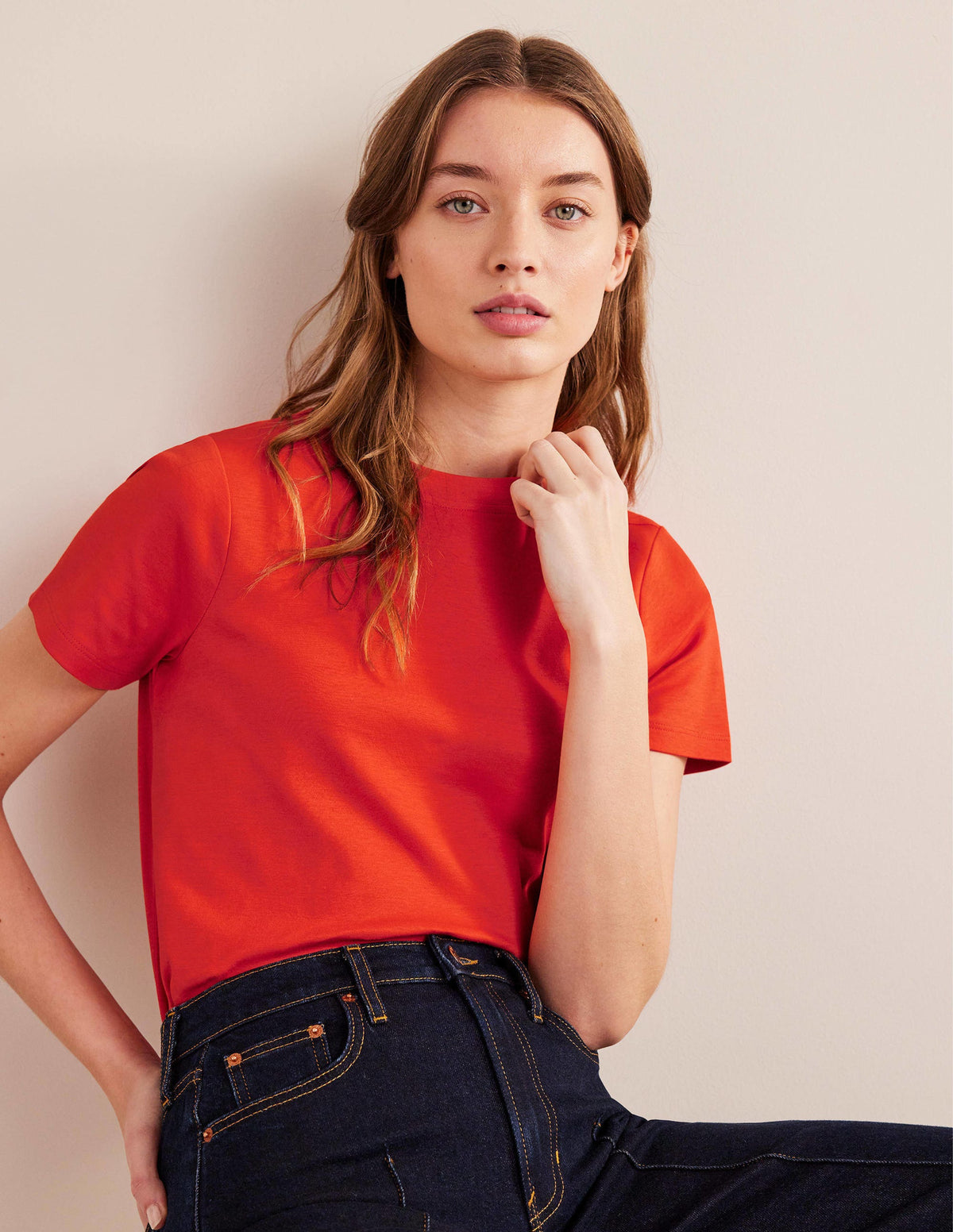Perfect Cotton T-Shirt-Strawberry Tart - Image 1