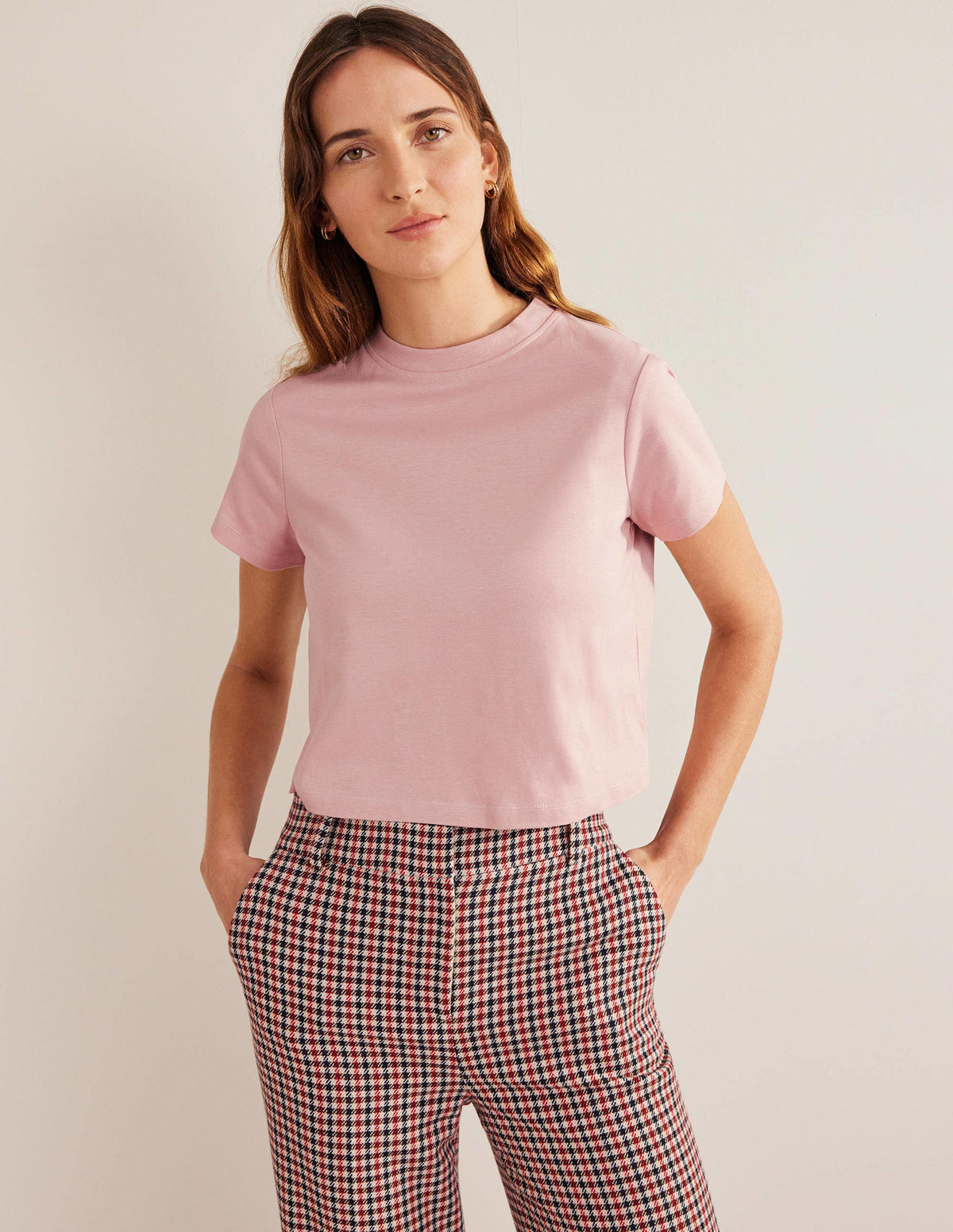 Perfect Cotton Cropped T-Shirt-Milkshake - Image 1