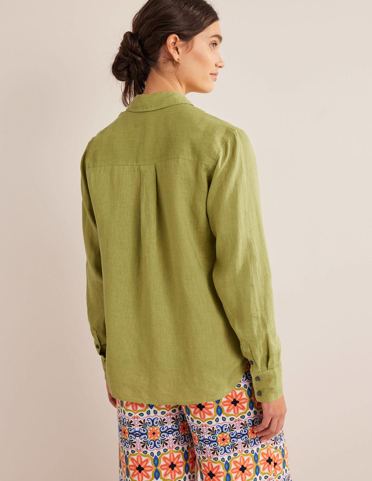 New Linen Shirt-Golden Lime-3