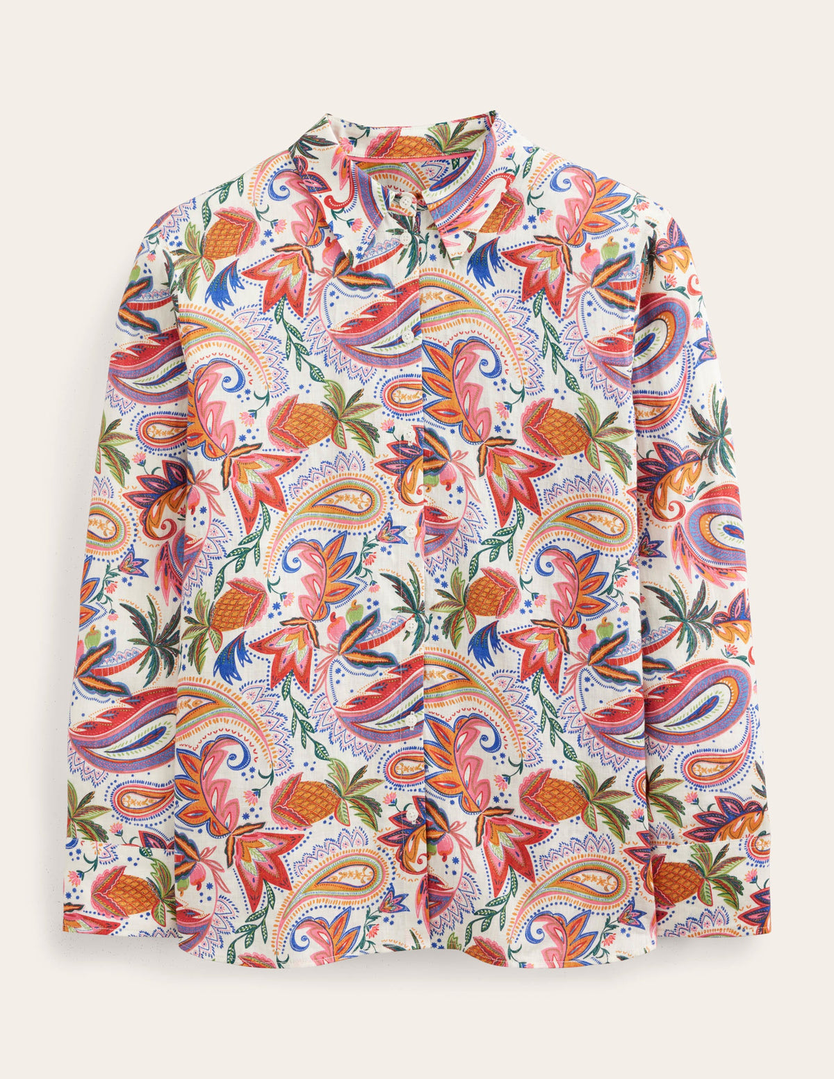 New Linen Shirt-Multi, Paradise Paisley - Image 5