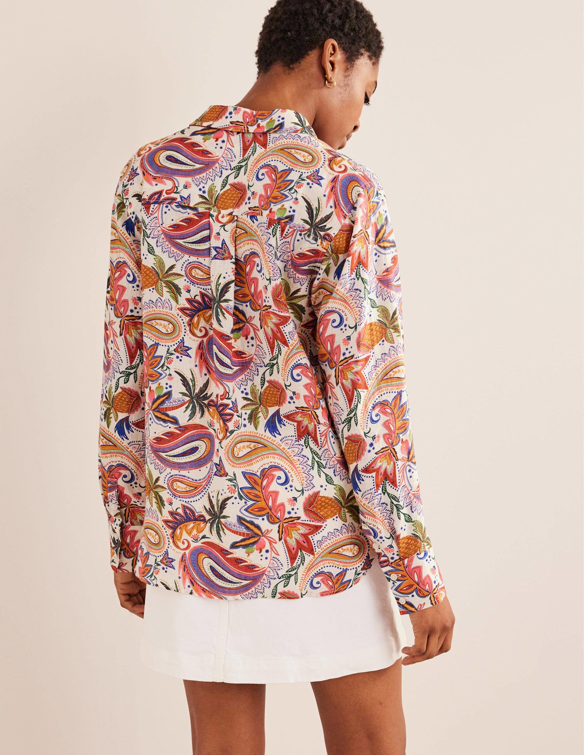 New Linen Shirt-Multi, Paradise Paisley - Image 3