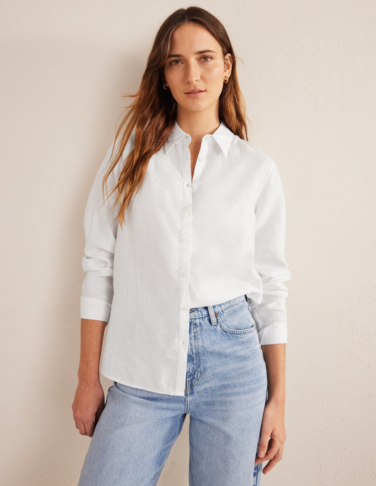 New Linen Shirt-White-1
