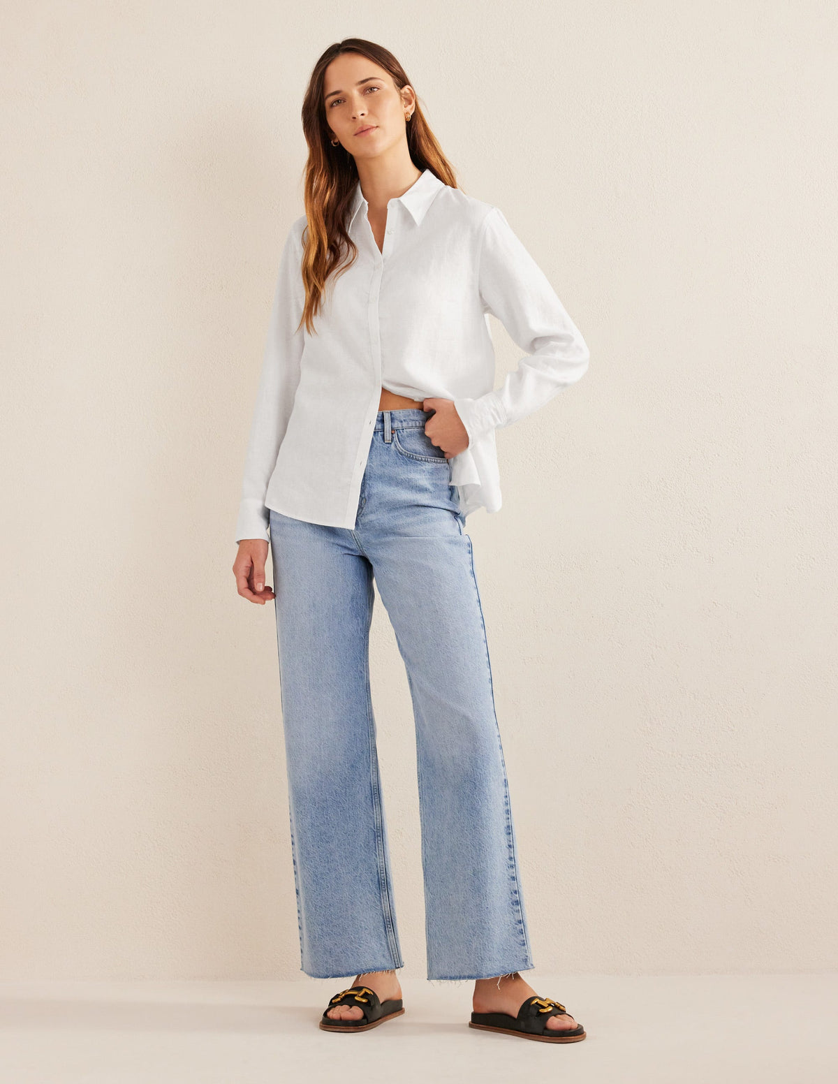 New Linen Shirt-White-4