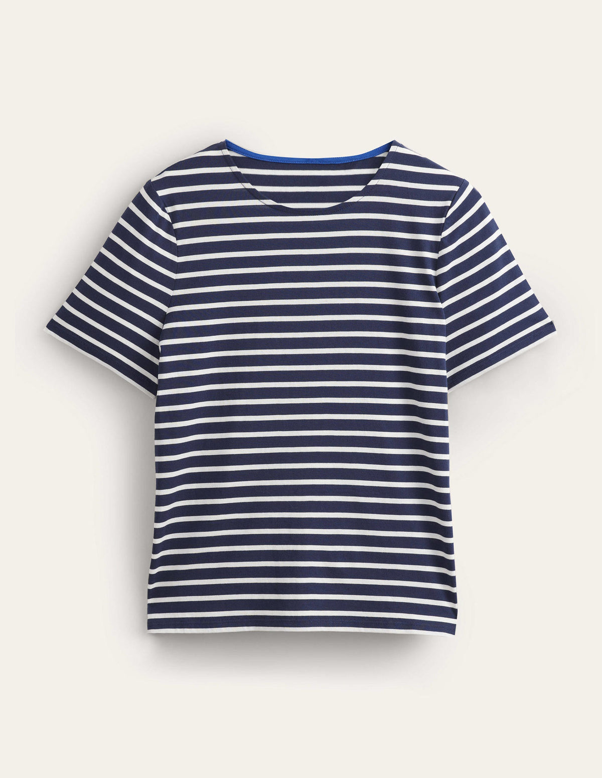 Bea Short Sleeve Breton-Navy, Ivory - Image 5