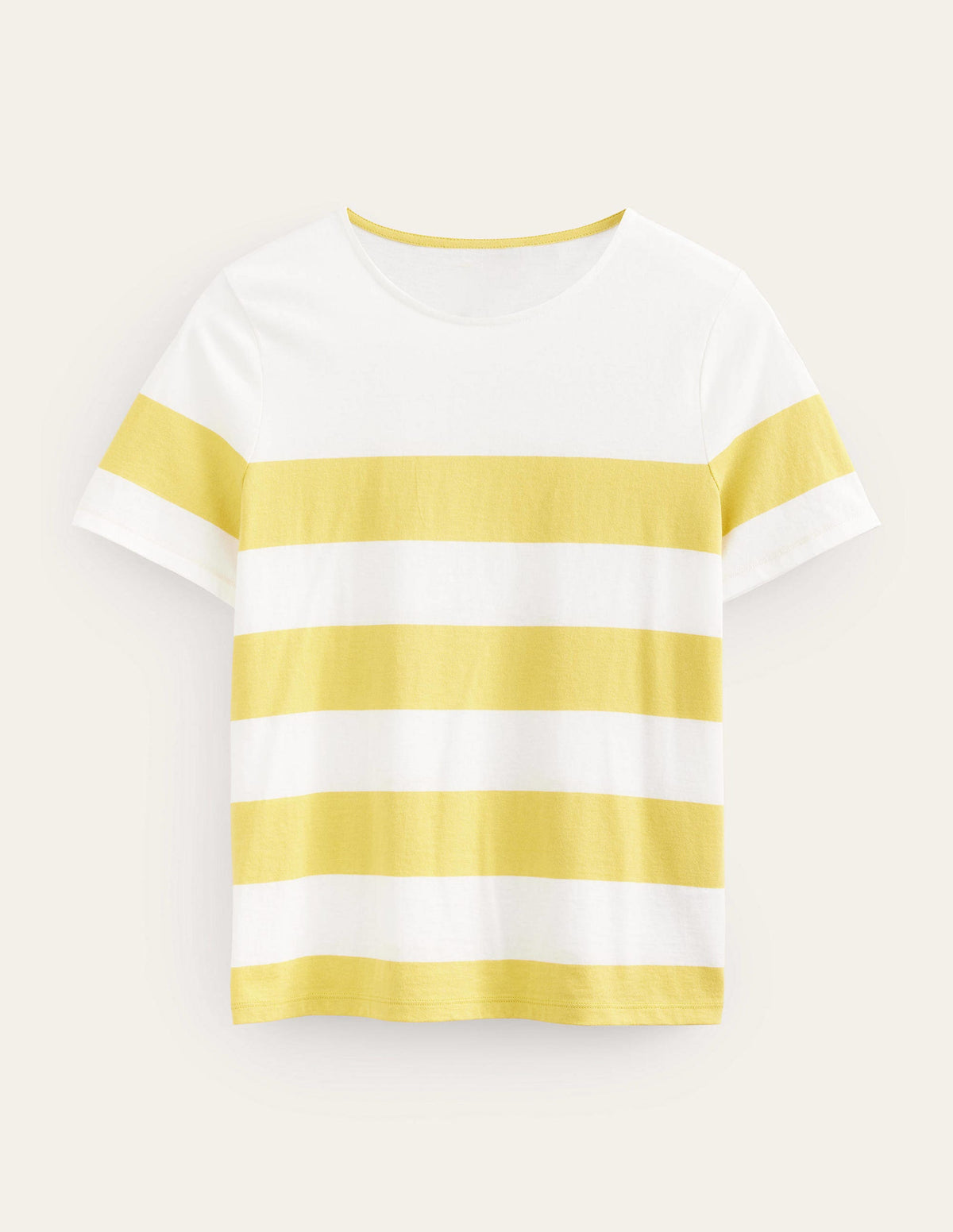Bea Short Sleeve Breton-Sweet Honeycomb, Ivory Stripe - Image 5