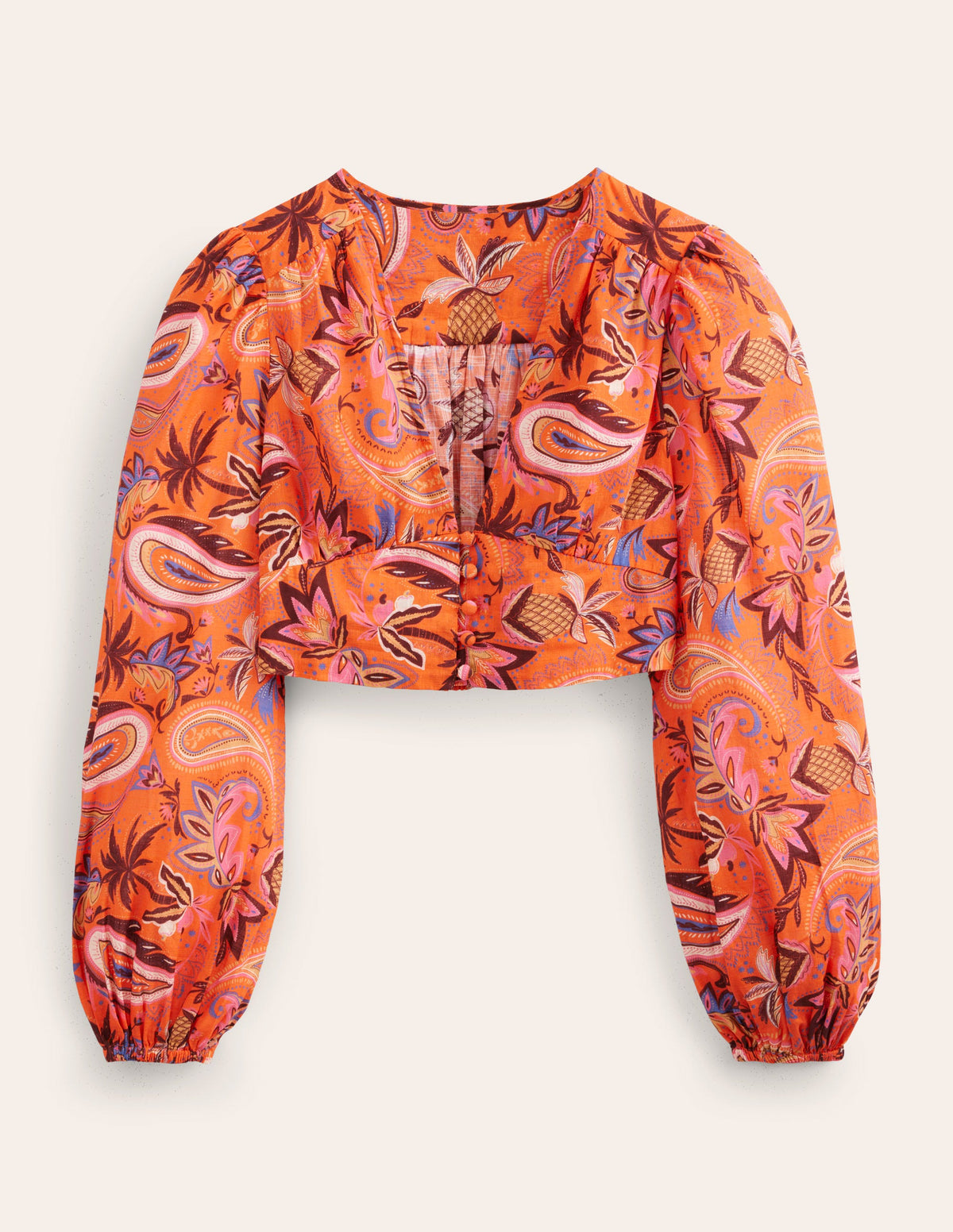 Cropped Low V Top-Deep Sea Coral - Image 5
