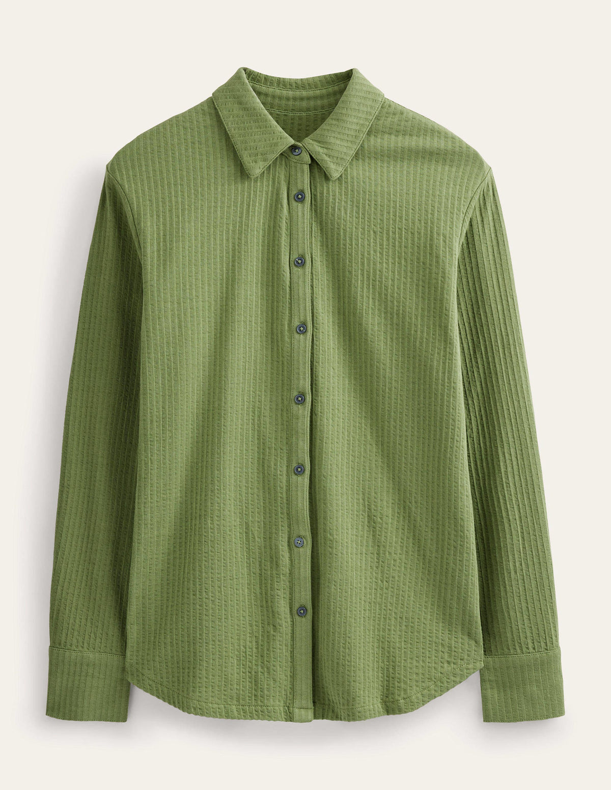 Textured Jersey Shirt-Washed Khaki-5