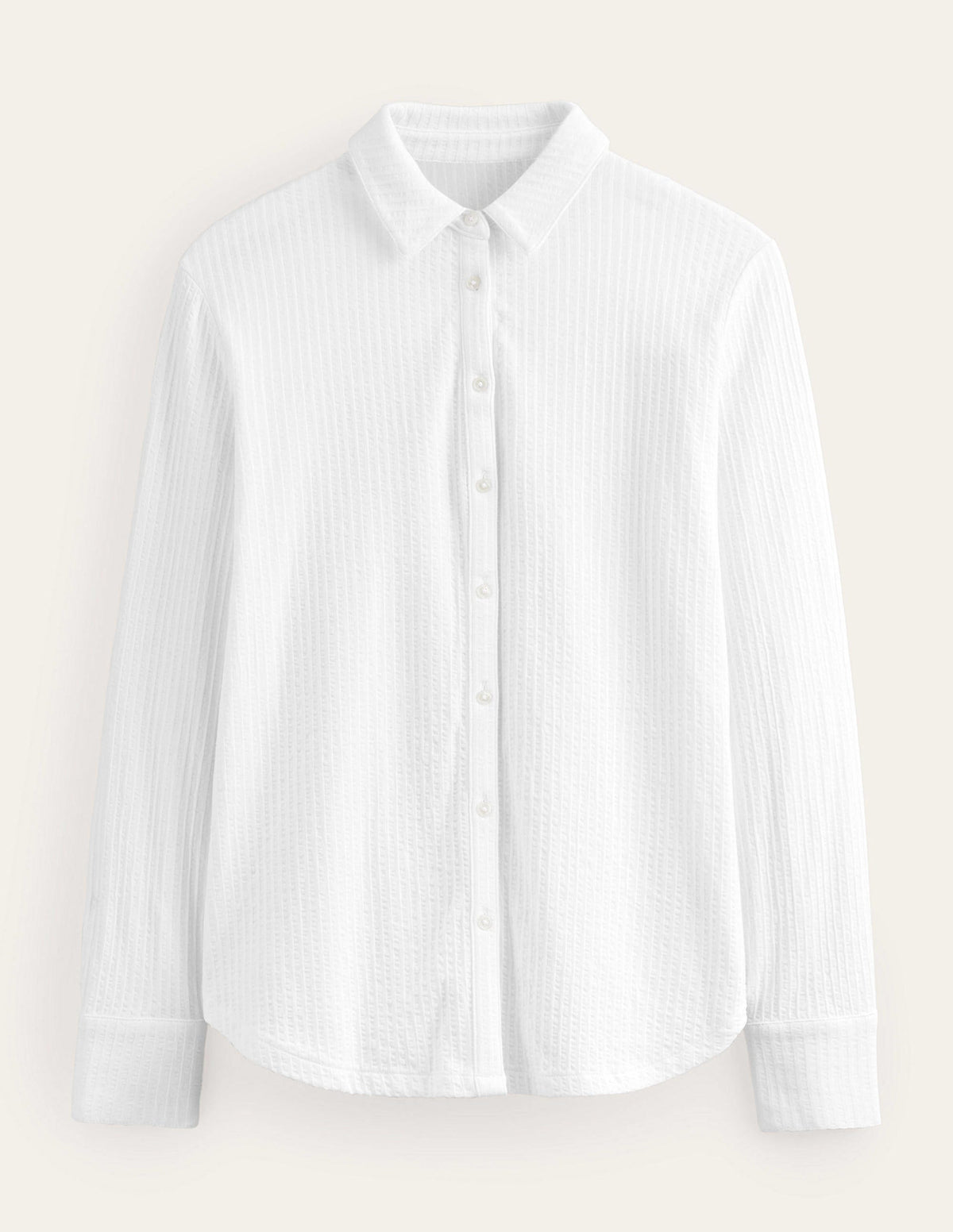 Textured Jersey Shirt-White-11