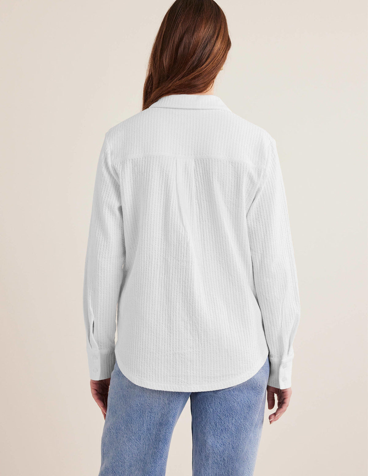Textured Jersey Shirt-White-3