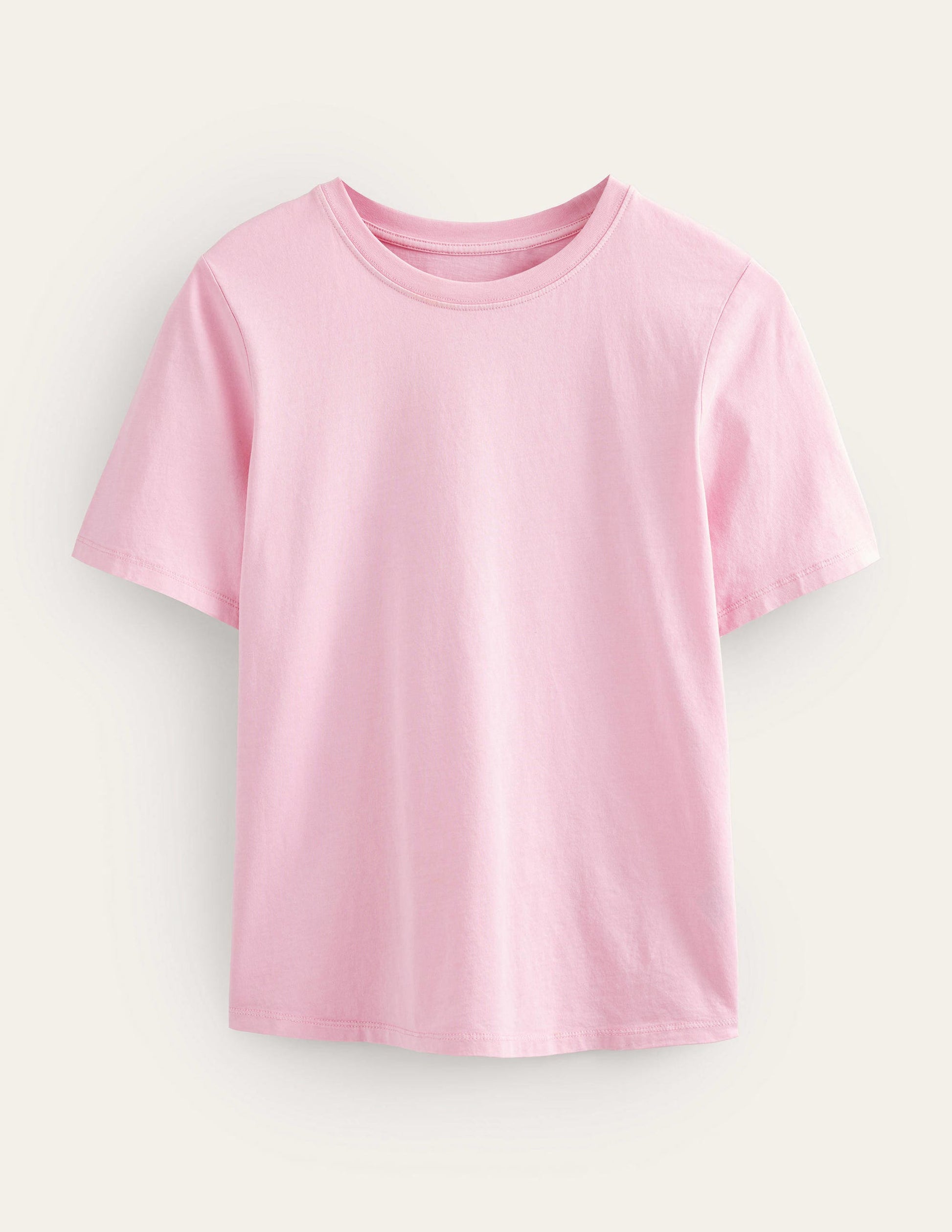 Vegetable Dyed Crew T-Shirt-Pink-5