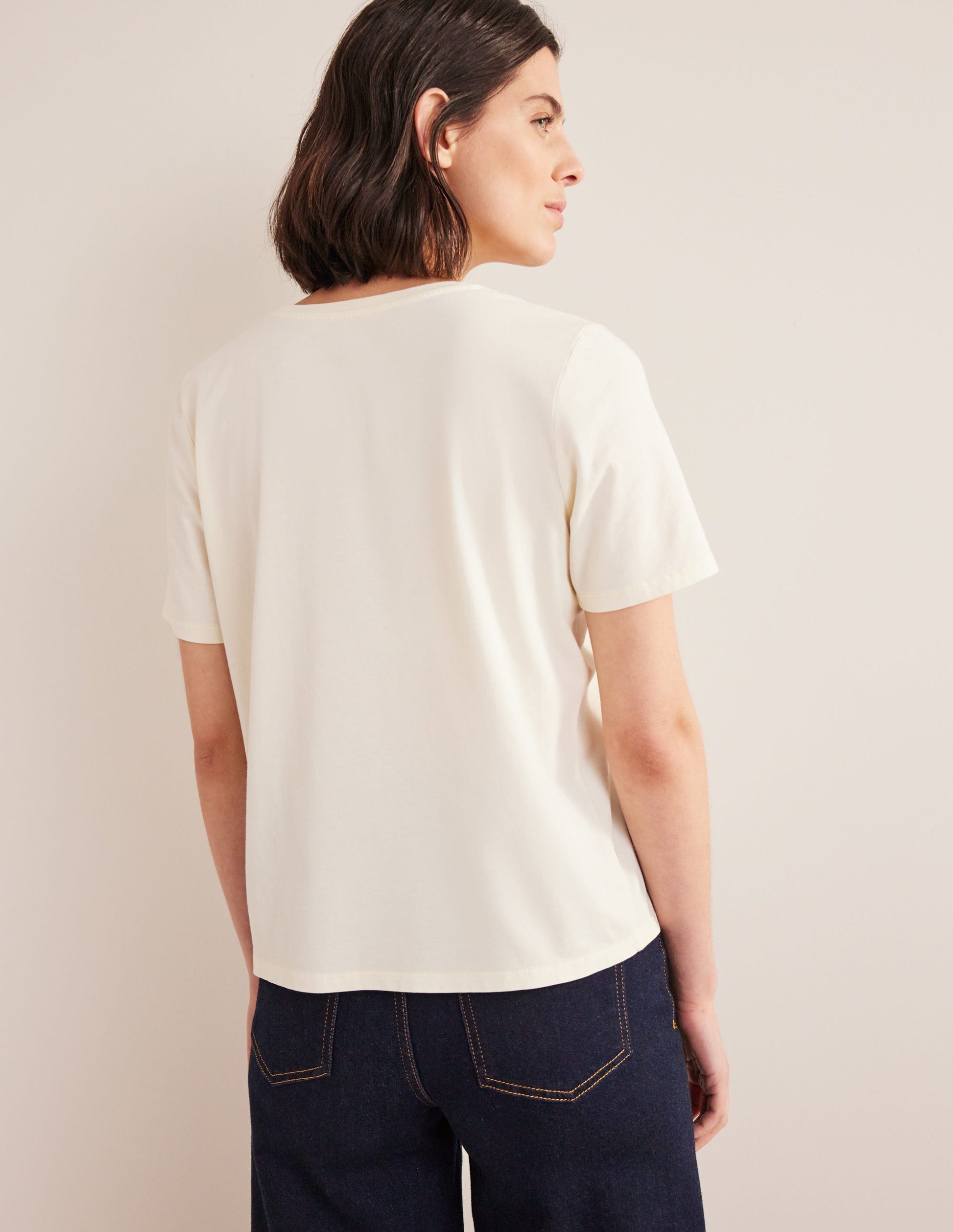 Vegetable Dyed Crew T-Shirt-Pale Yellow-3
