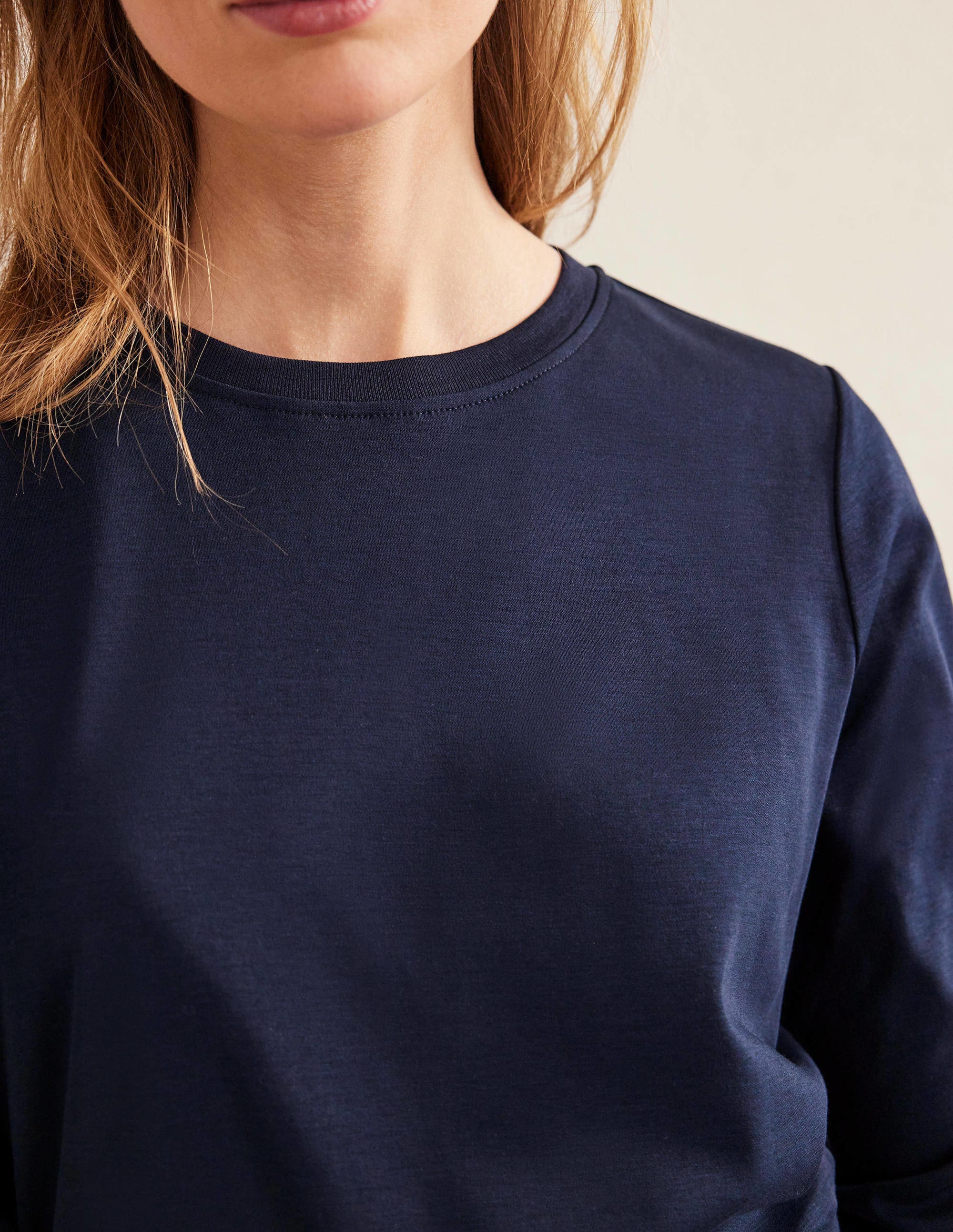 Perfect Long Sleeve T-Shirt-Navy - Image 2