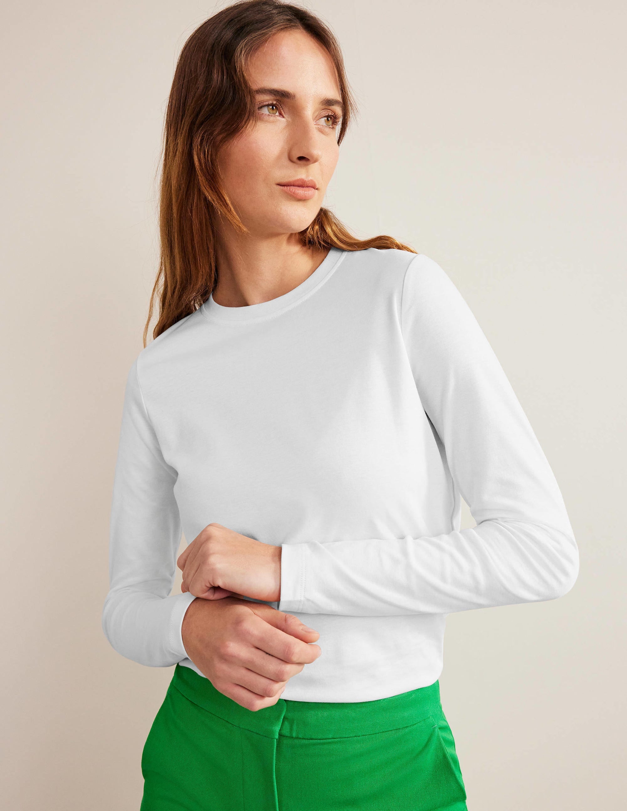 Perfect Long Sleeve T-Shirt-White - Image 1