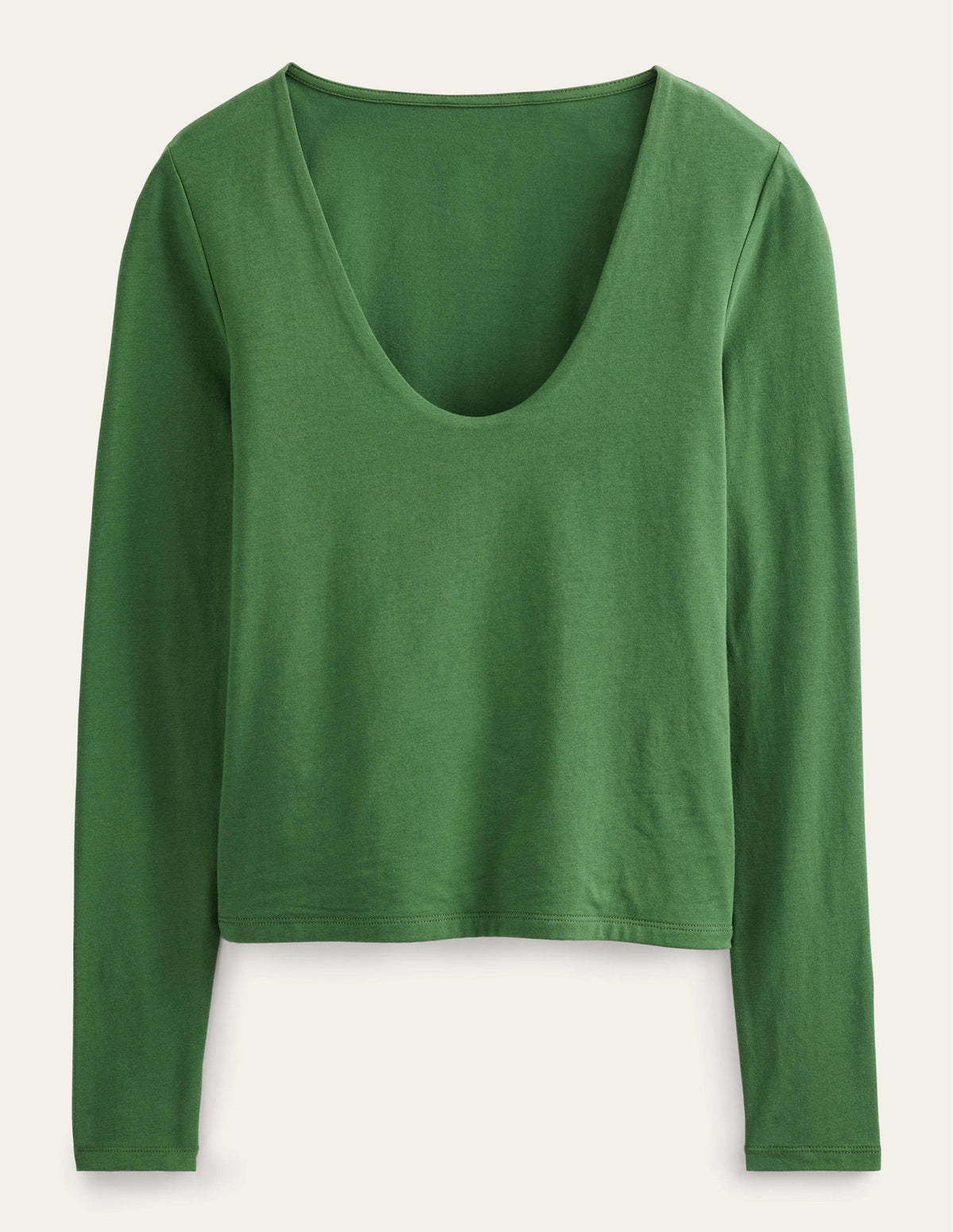 Double Layer Scoop Neck Top-Broad Bean-5