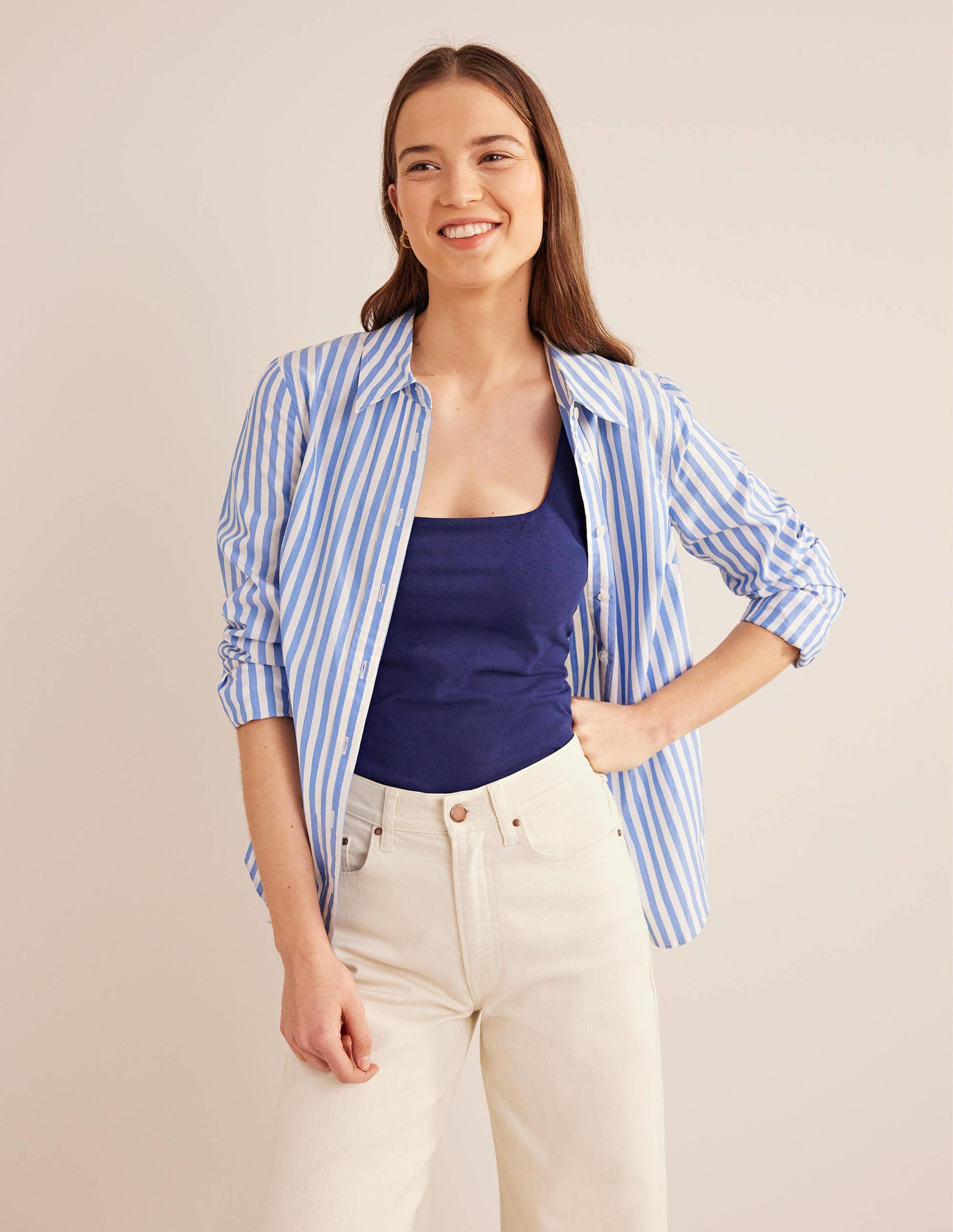 Double Layer Square Neck Vest-Prussian Blue - Image 5
