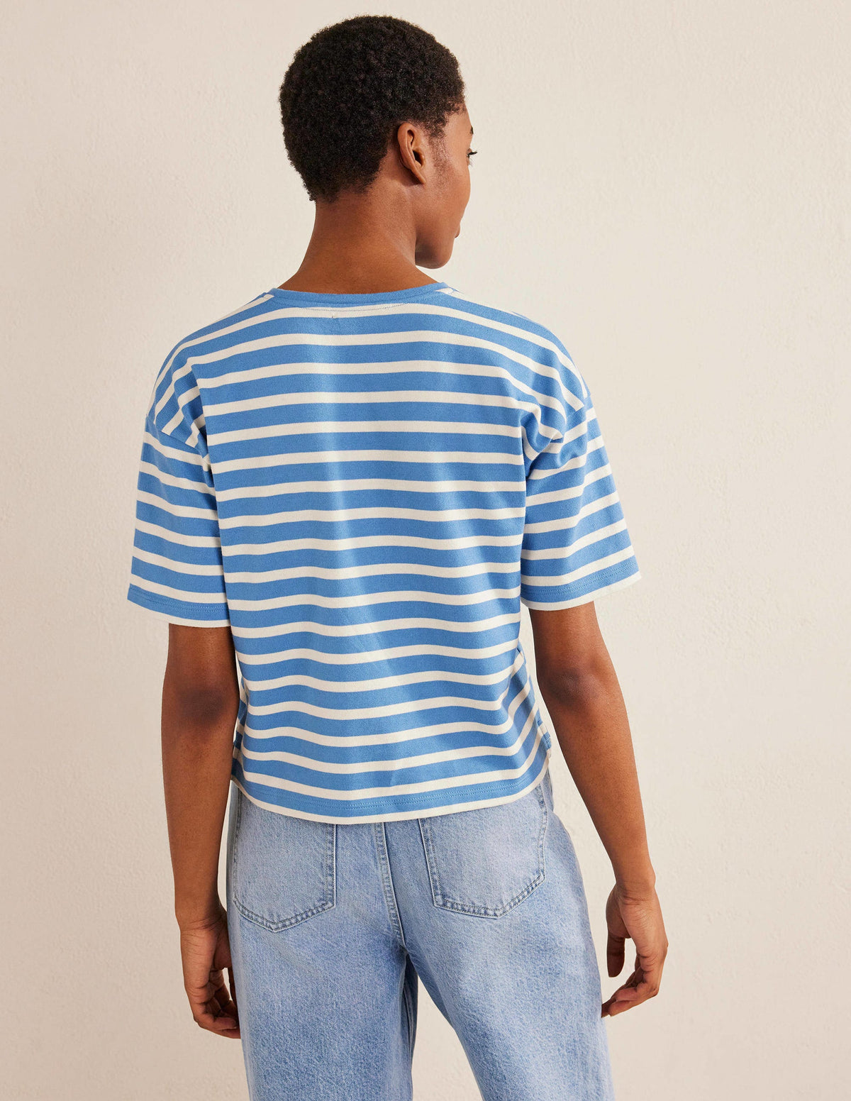Heavyweight Breton T-Shirt-Porcelain Blue/Ivory Stripe - Image 3