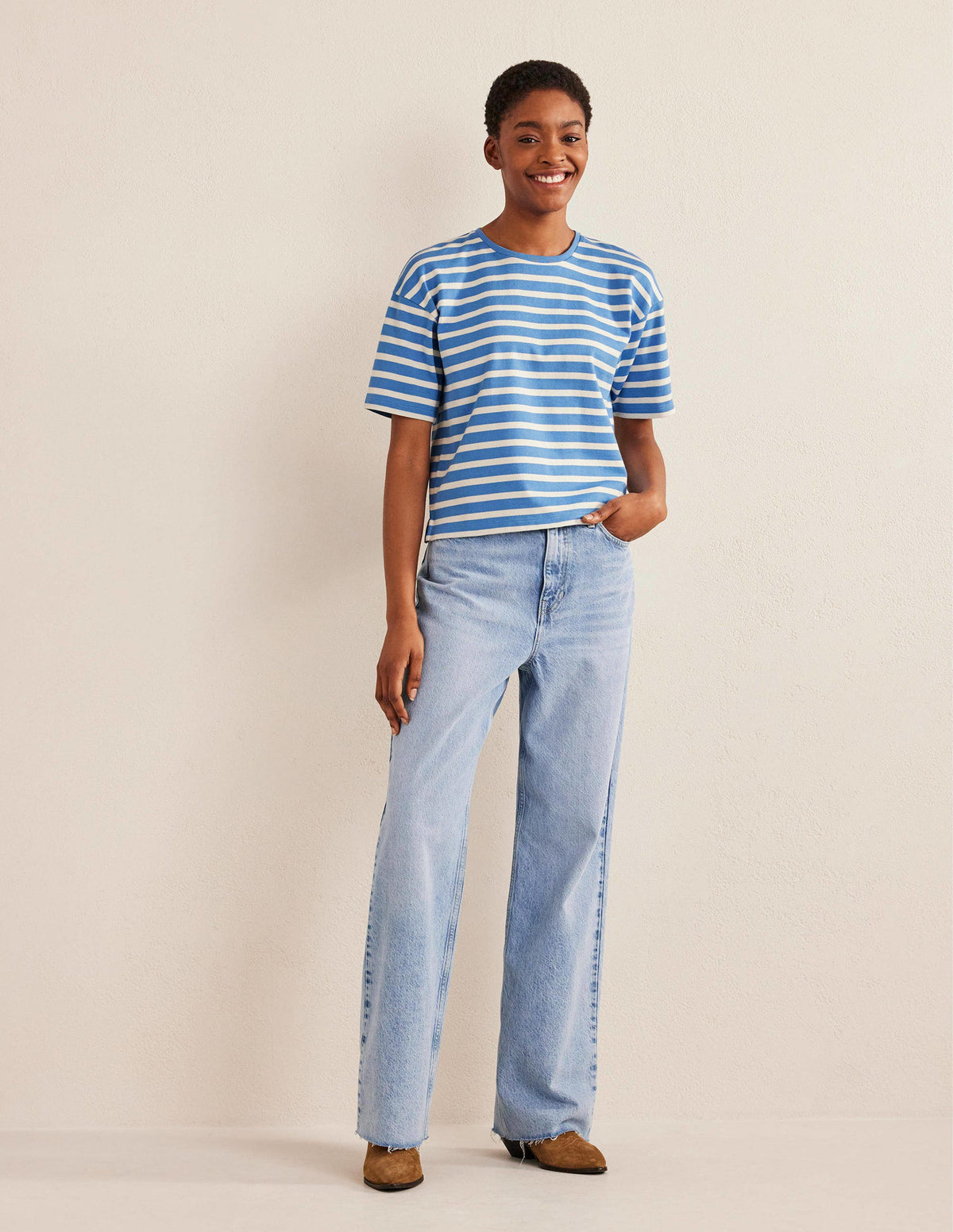 Heavyweight Breton T-Shirt-Porcelain Blue/Ivory Stripe-4