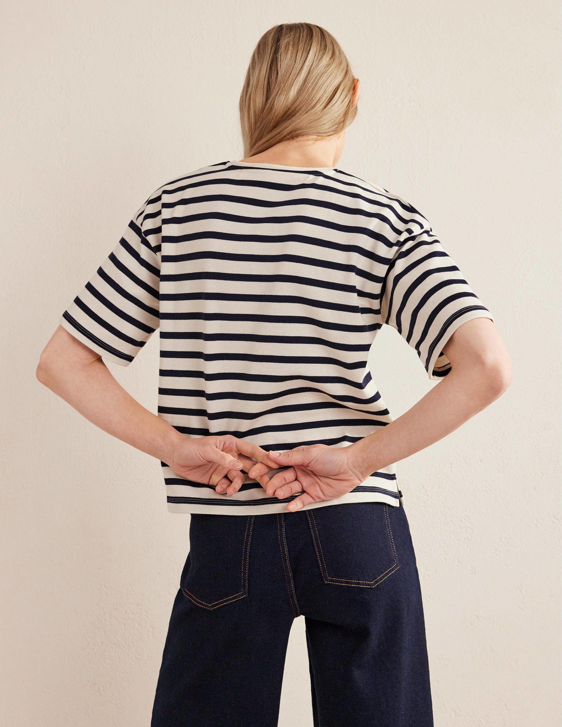 Heavyweight Breton T-Shirt-Ivory/Navy Stripe-3