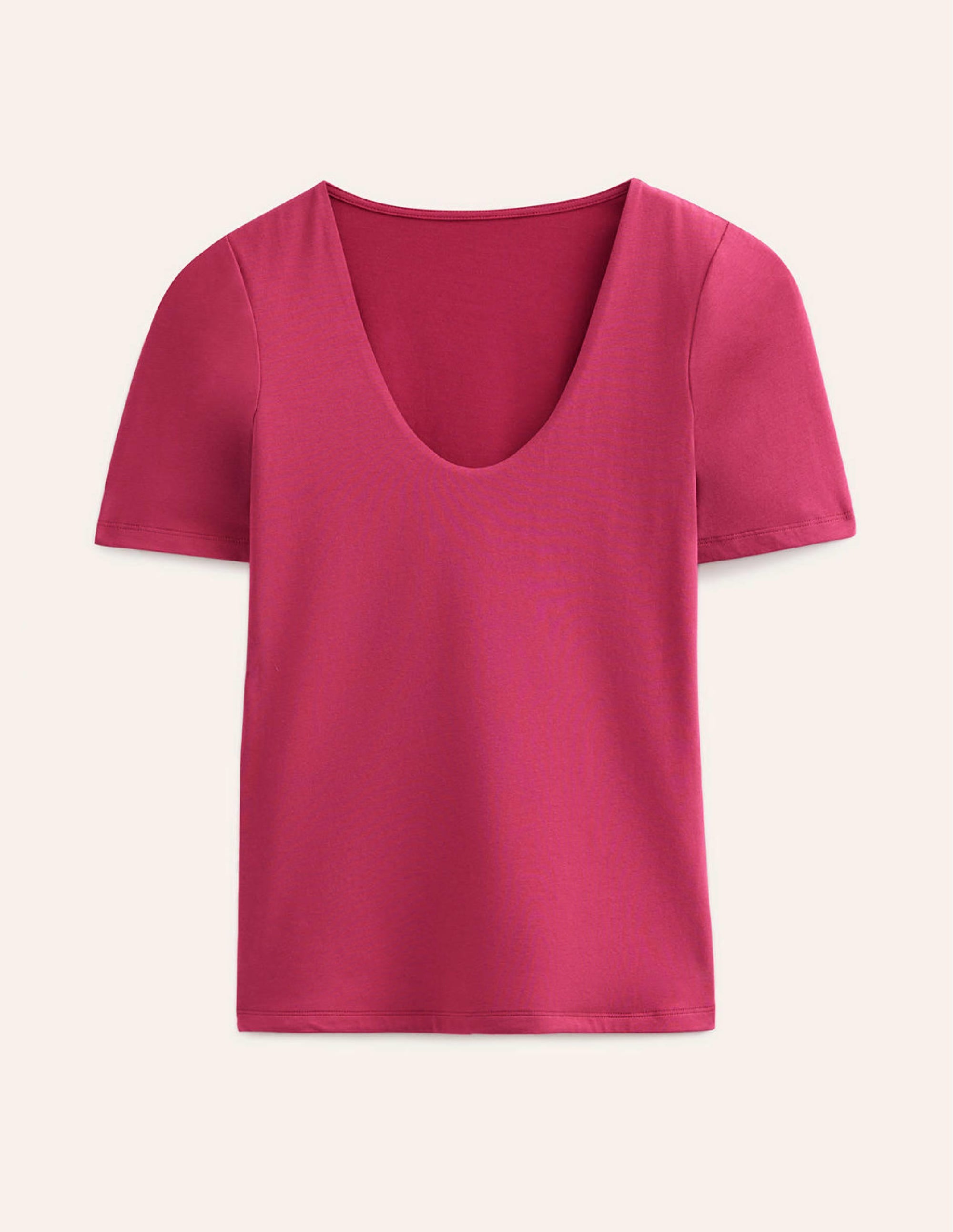 Double Layer Short Sleeve Top-Warm Cranberry - Image 5
